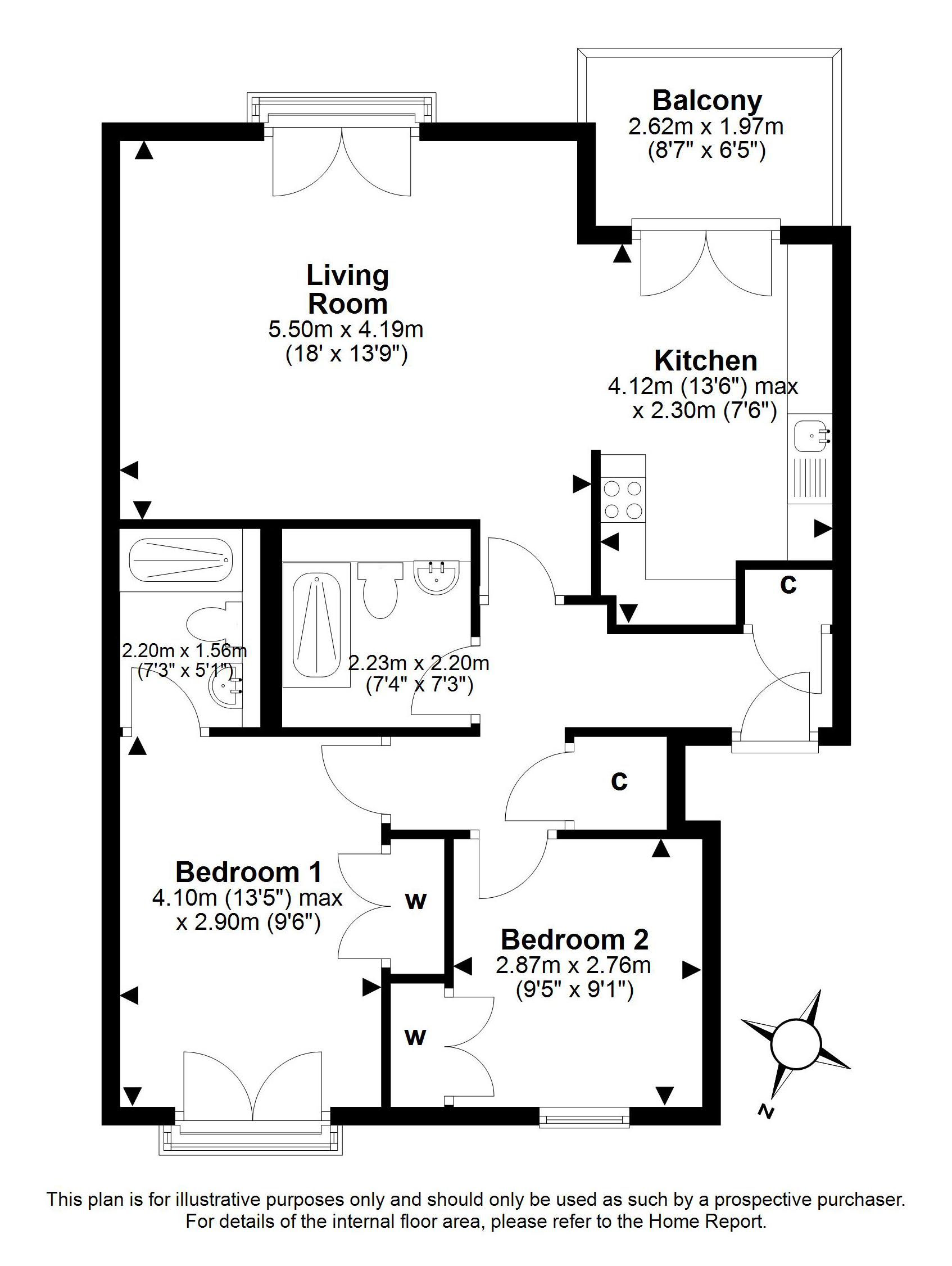 8 (flat 1), East Pilton Farm Place, Fettes, Edinburgh floorplan