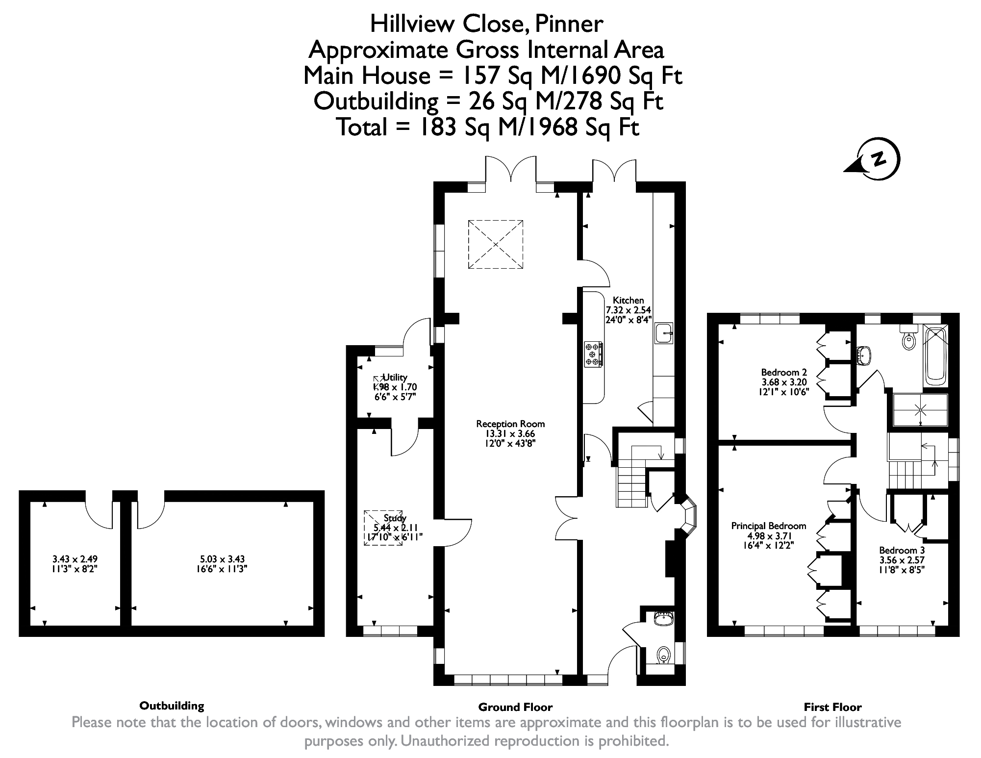 Hillview Close, Hatch End, Pinner HA5, 3 bedroom detached house for