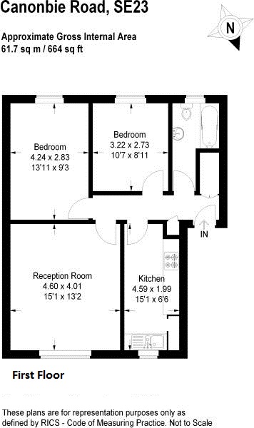 2 Bedrooms Flat to rent in Canonbie Road, London SE23