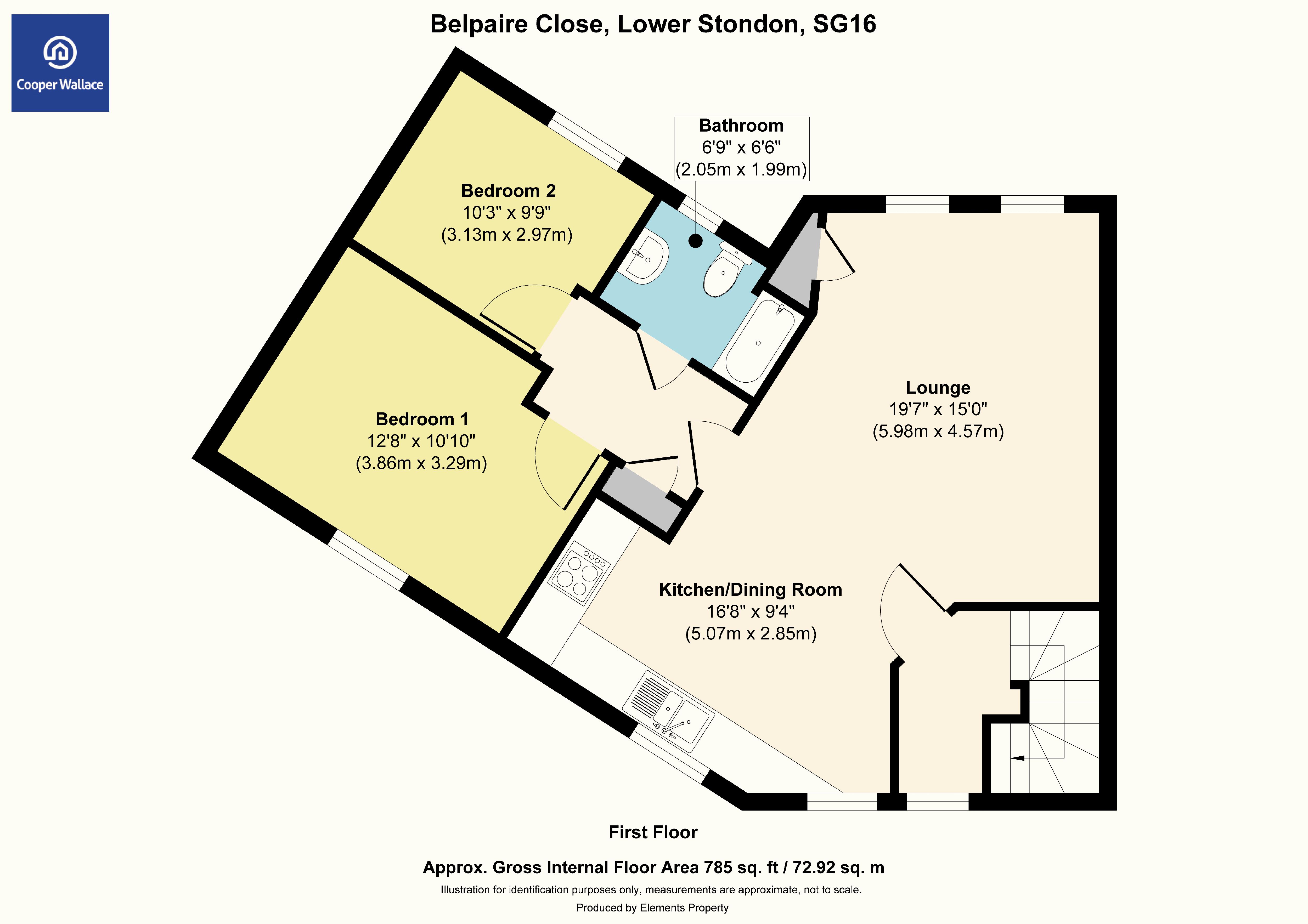 2, Belpaire Close, Henlow floorplan