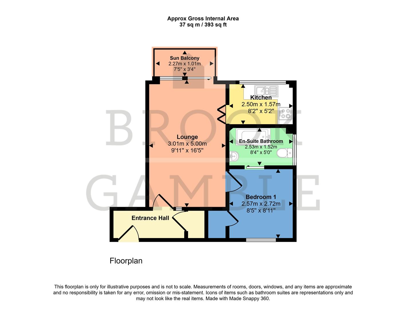 Flat 18 Farrington Court, 16, Old Orchard Road, Eastbourne floorplan