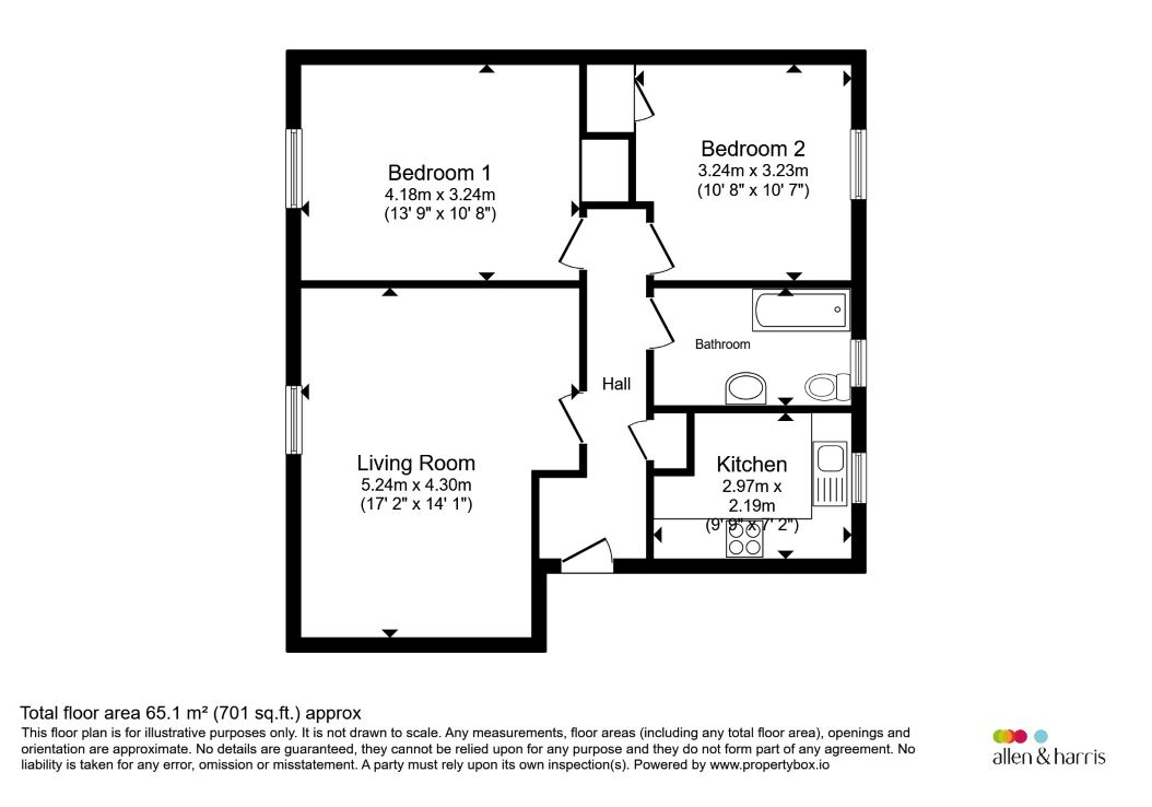 40, Inverness Court, Cranleigh Rise, Cardiff floorplan