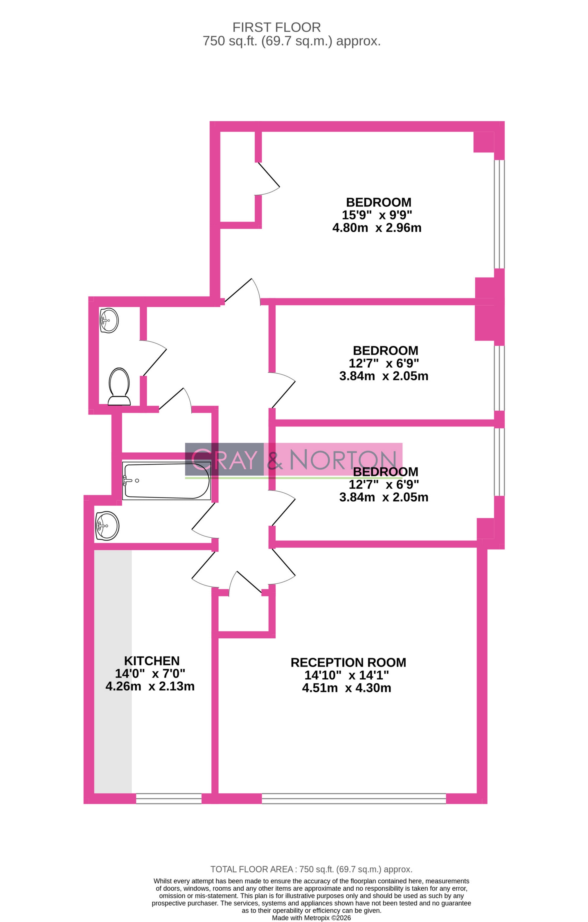 10, Priory Crescent, London floorplan