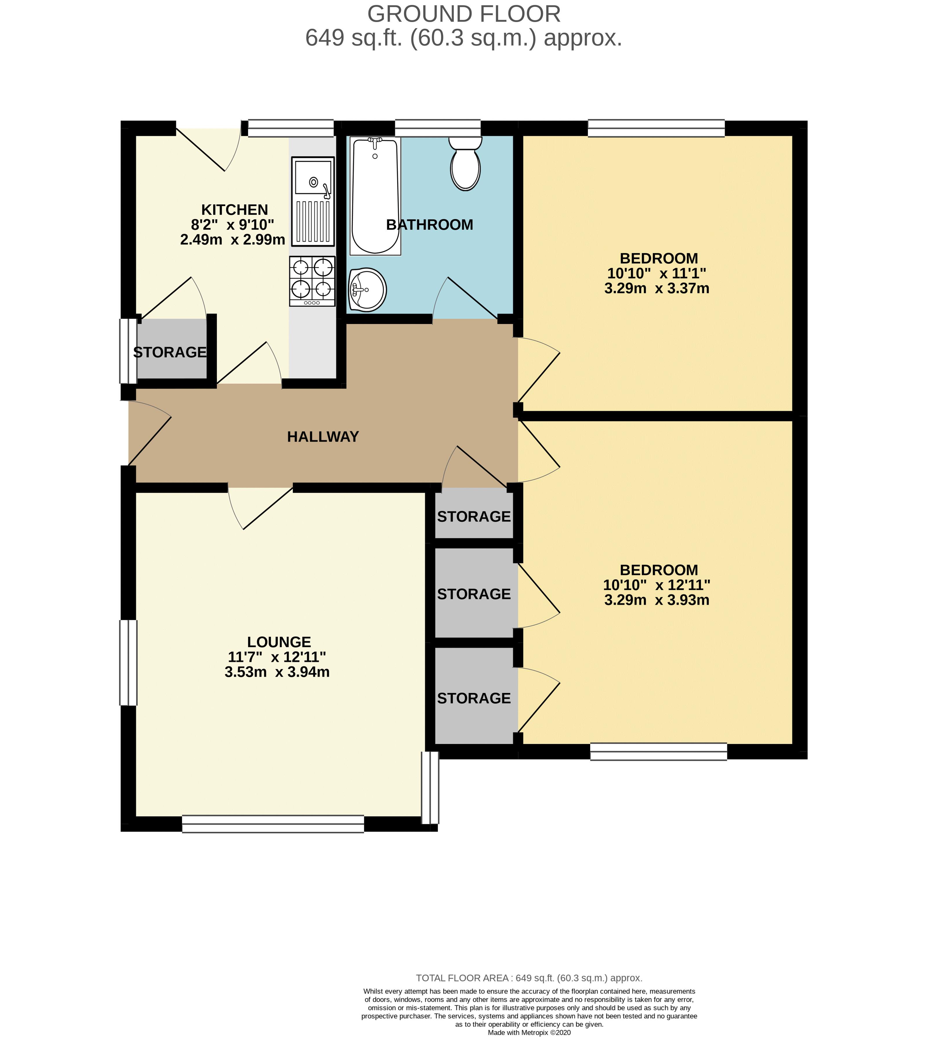 Edenvale Road, Paignton TQ3, 2 bedroom semidetached bungalow for sale