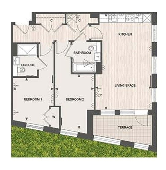 2372 Beaufort Park 1, Caversham Road, London floorplan