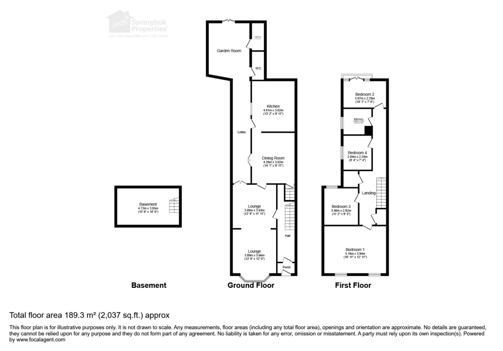 36, Oundle Road, Peterborough floorplan