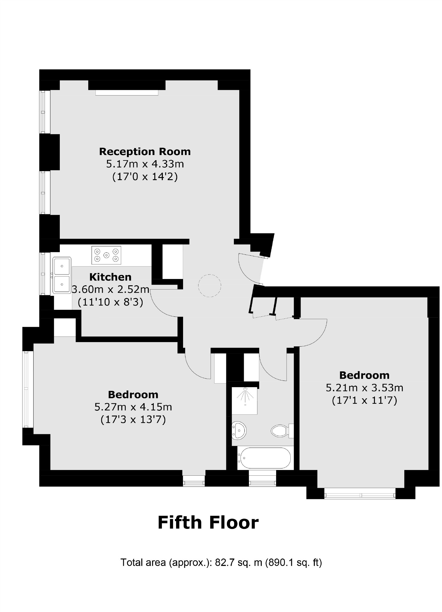 Flat 52, Melcombe Regis Court, 59, Weymouth Street, London floorplan