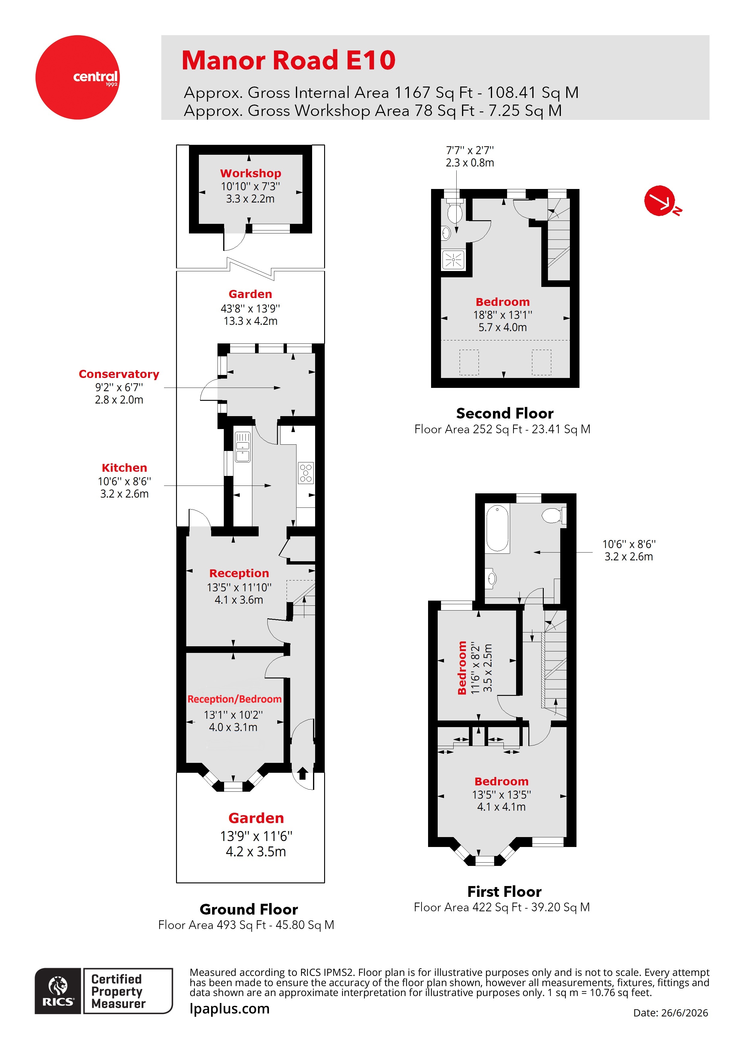 99, Manor Road, London floorplan