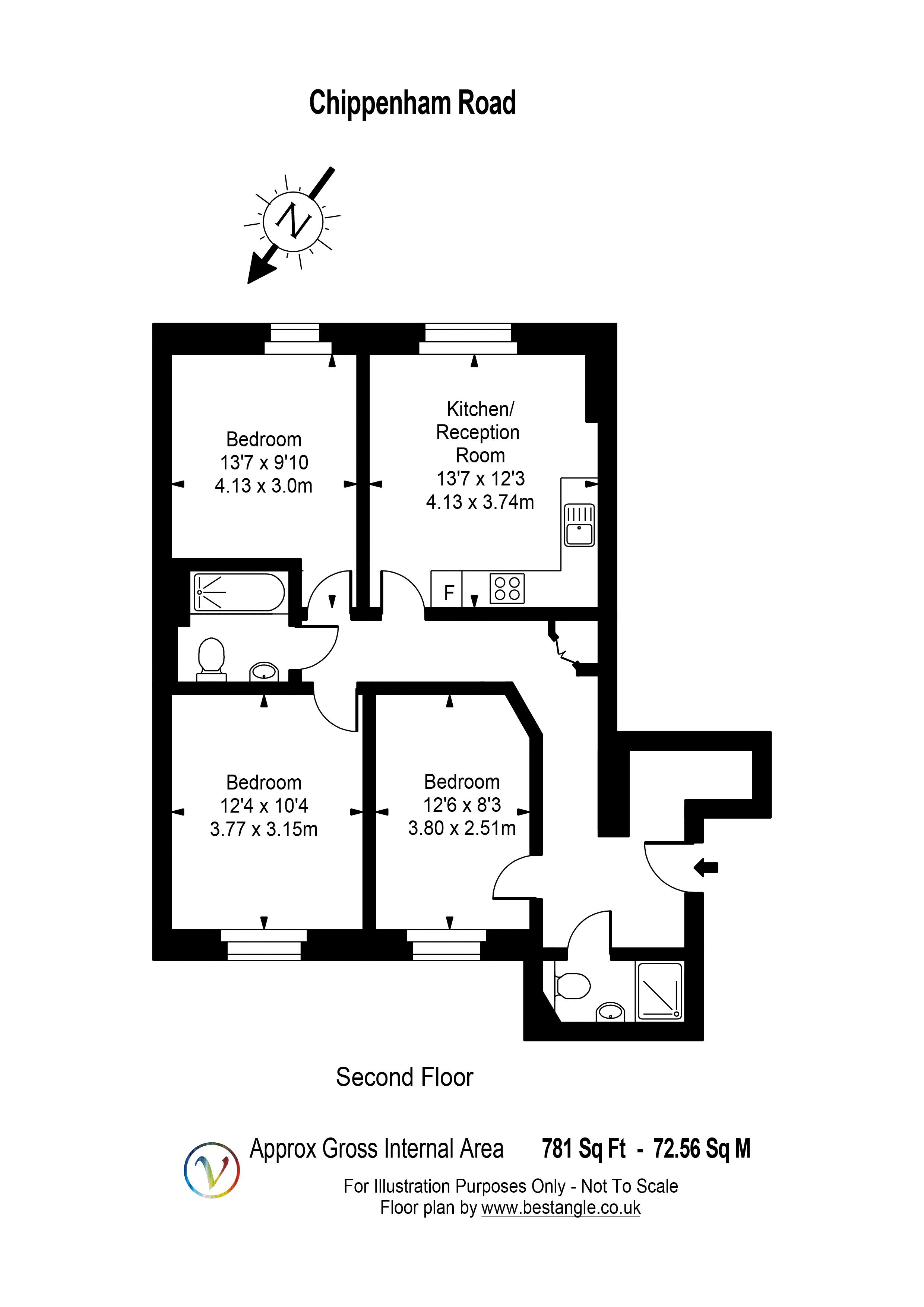 3 Bedrooms Flat to rent in Chippenham Road, Maida Vale, London W9