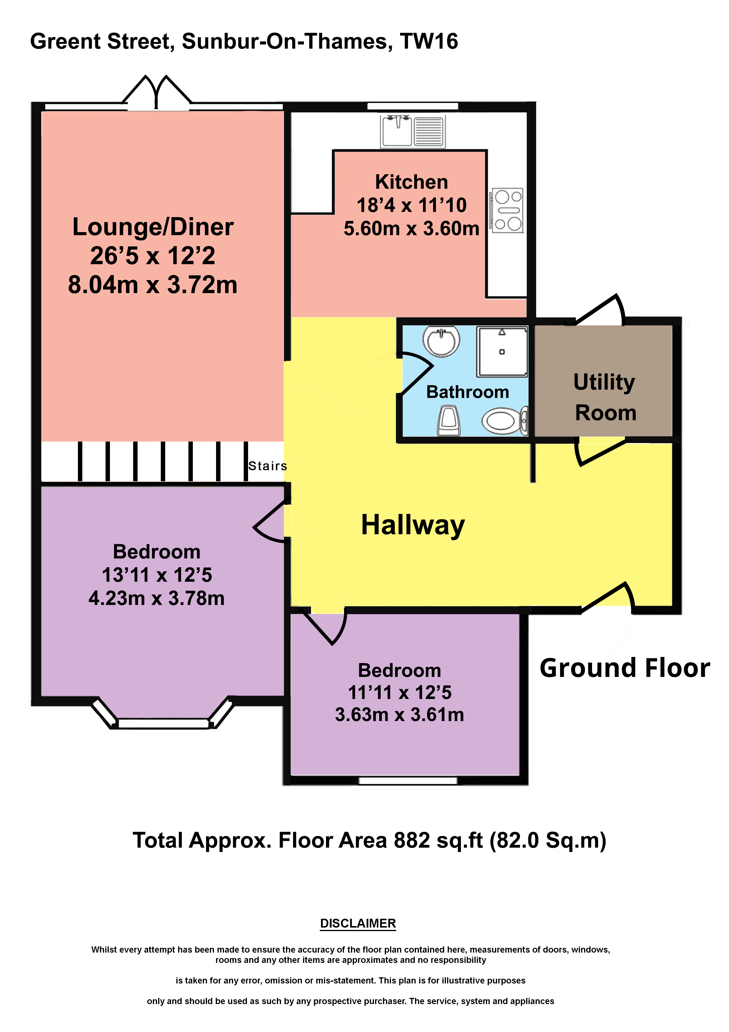 Green Street, SunburyOnThames TW16, 4 bedroom semidetached bungalow