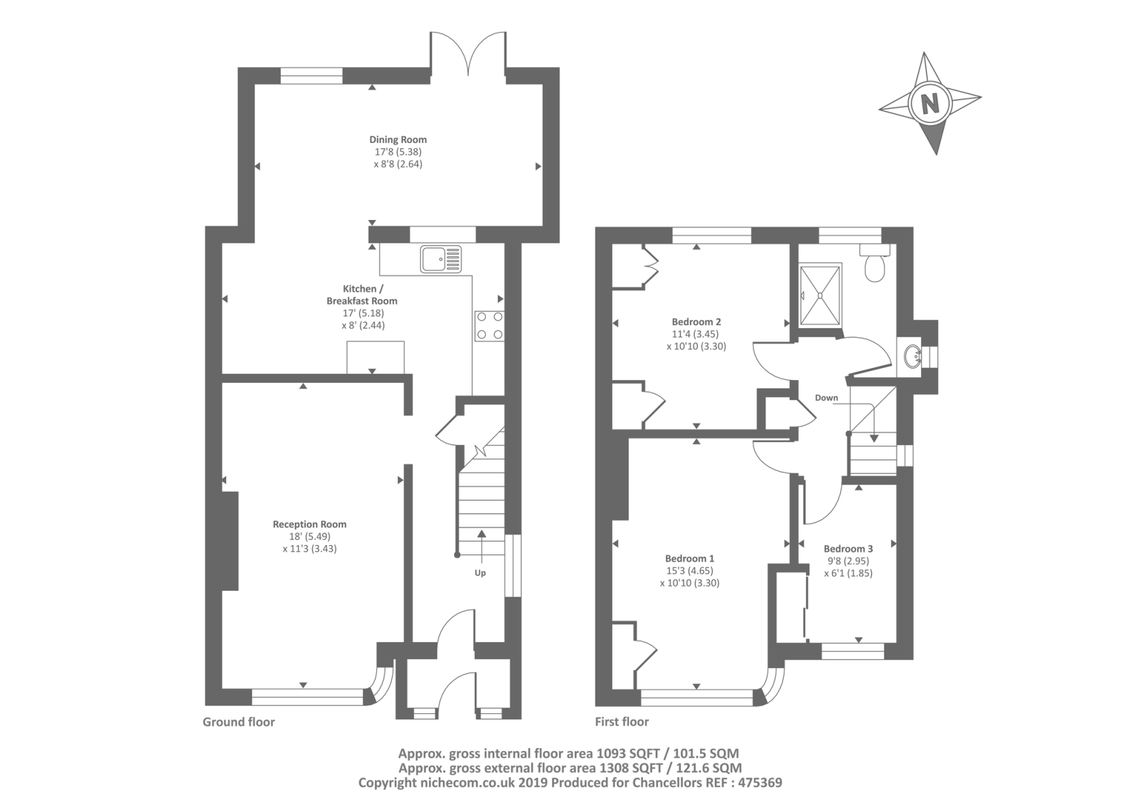 3 Bedrooms End terrace house for sale in Heathcroft Avenue, Sunbury-On-Thames TW16