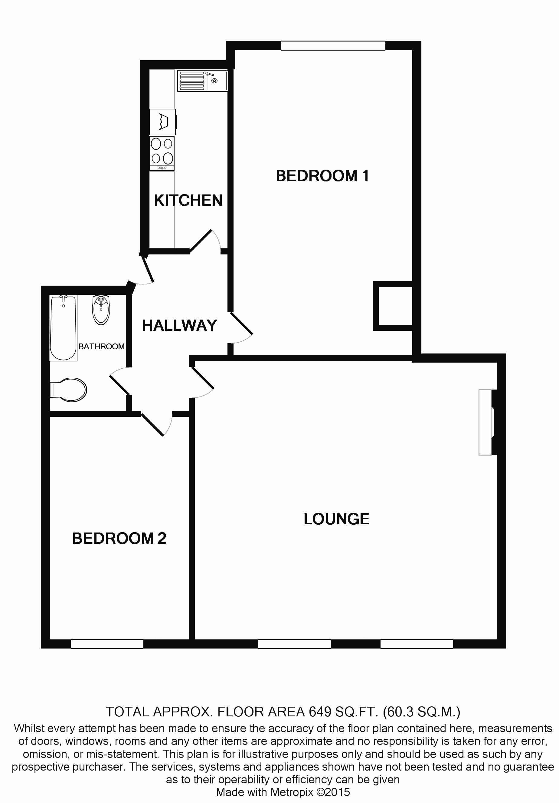 Flat 3,18, St. Bedes Terrace, Sunderland floorplan