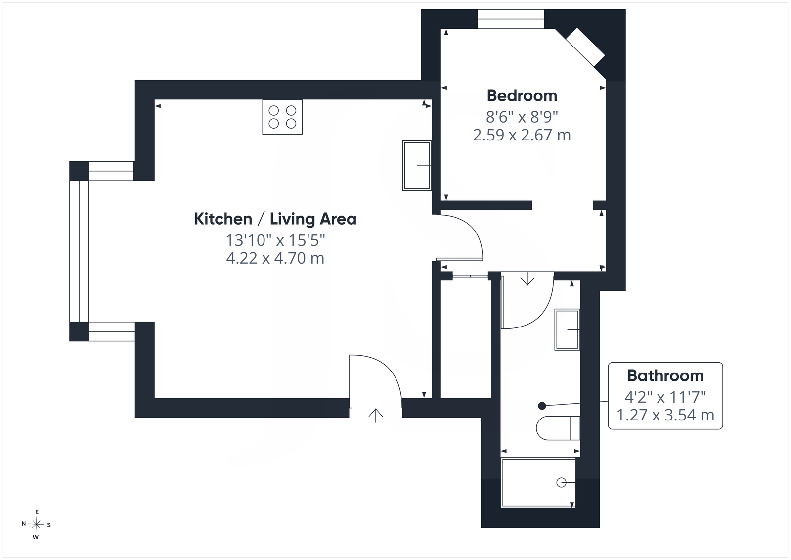 65 Richmond Road,Flat 1, Richmond Road, Worthing floorplan