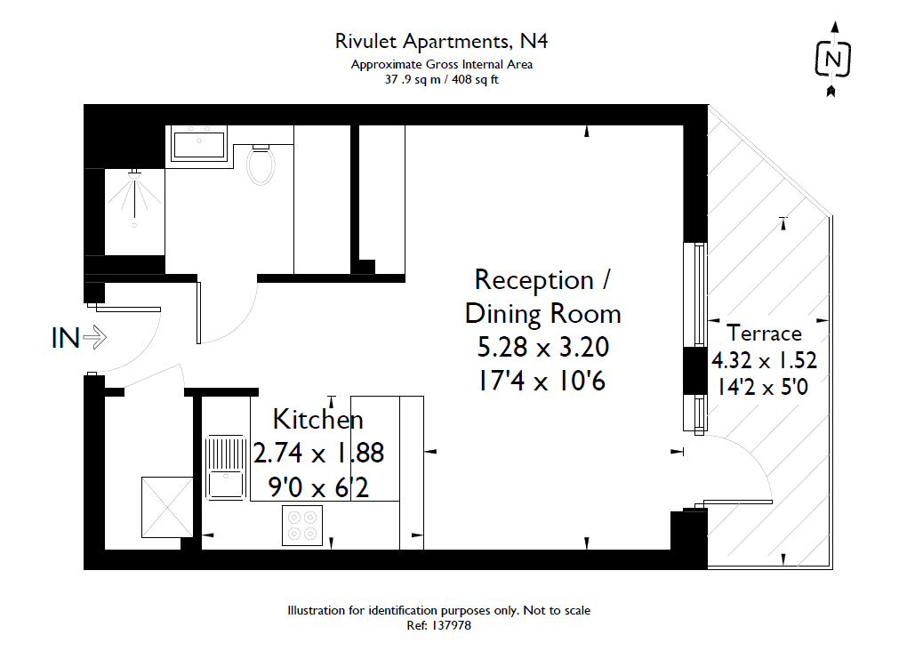 1 Bedrooms Studio to rent in Rivulet Apartments, Devan Grove, London N4