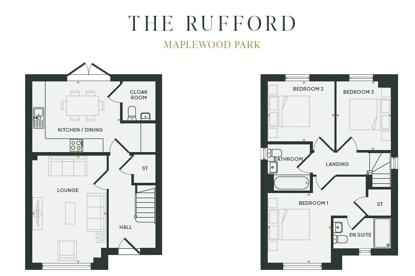 Plot 682 The Rufford,, Maplewood Park, Basingstoke floorplan