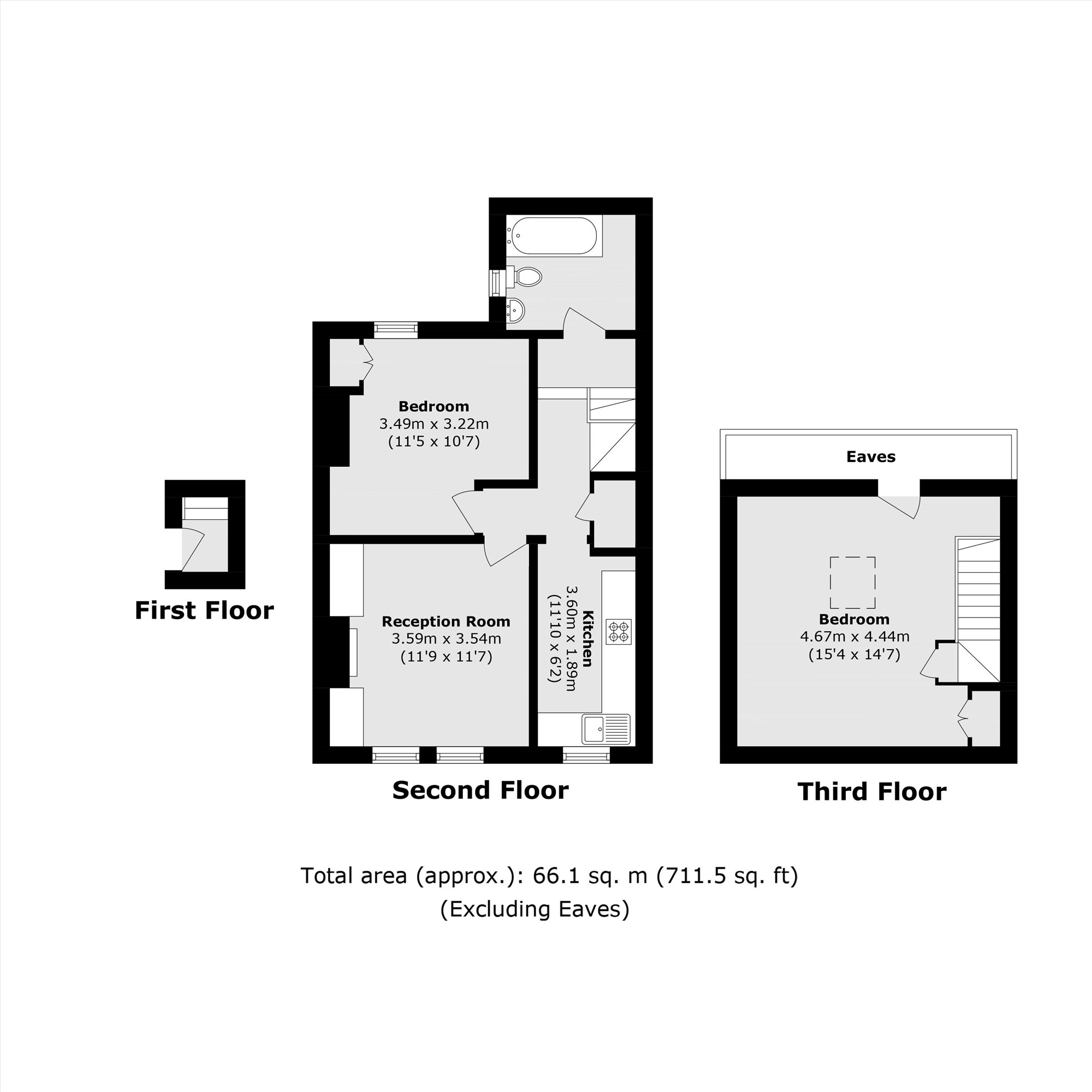 Flat 3, 104, Sandmere Road, London floorplan