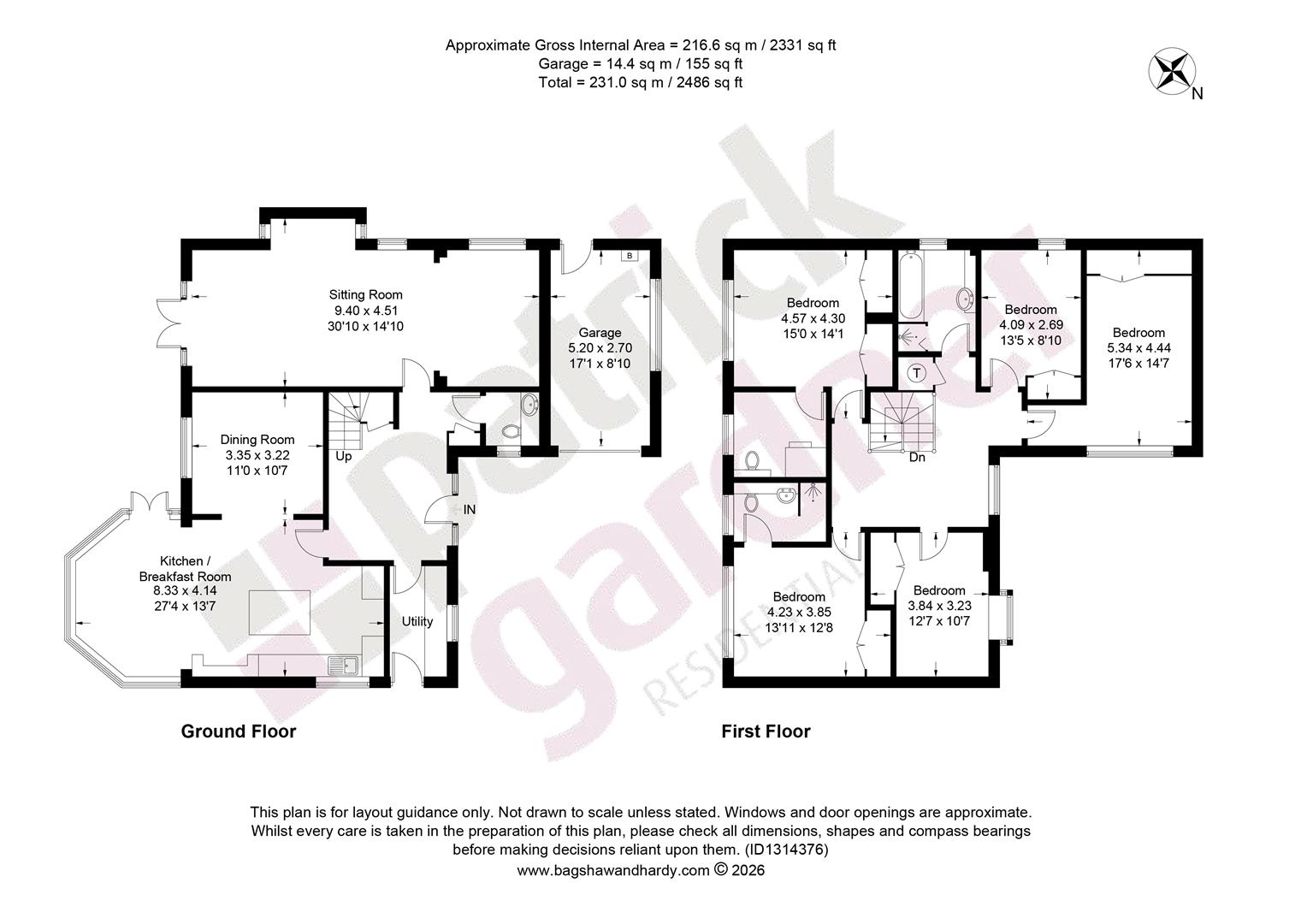 3, Willow Walk, Great Bookham floorplan