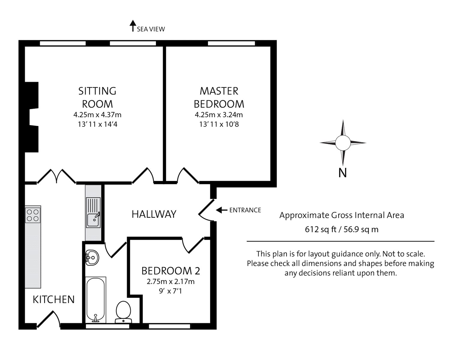 2 Bedrooms Flat for sale in Arundel Terrace, Brighton, East Sussex BN2