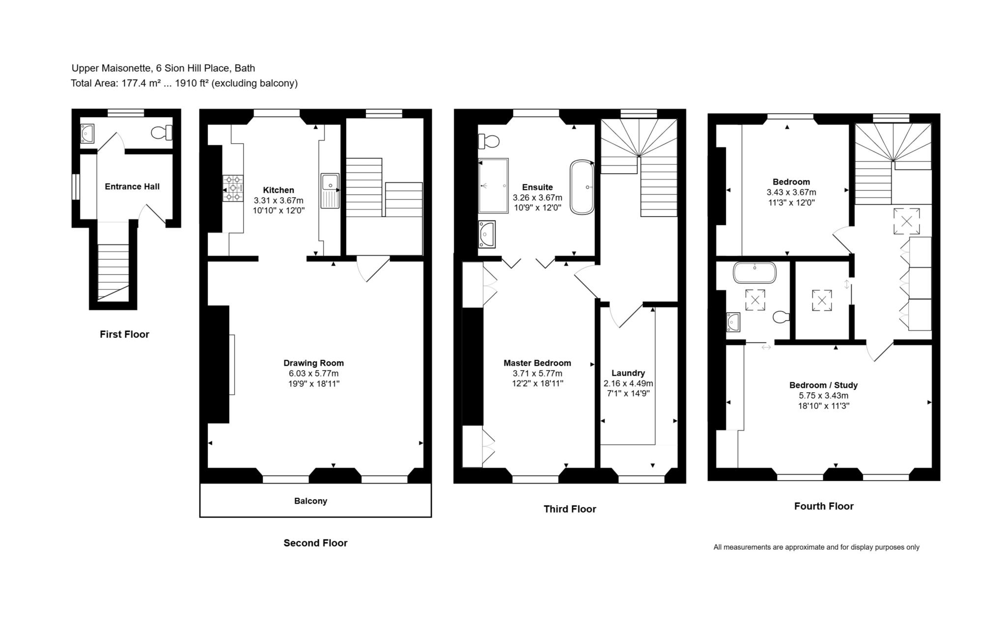 6, Sion Hill Place, Bath floorplan