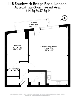 1 Bedrooms Flat to rent in 118 Southwark Bridge Road, London SE1