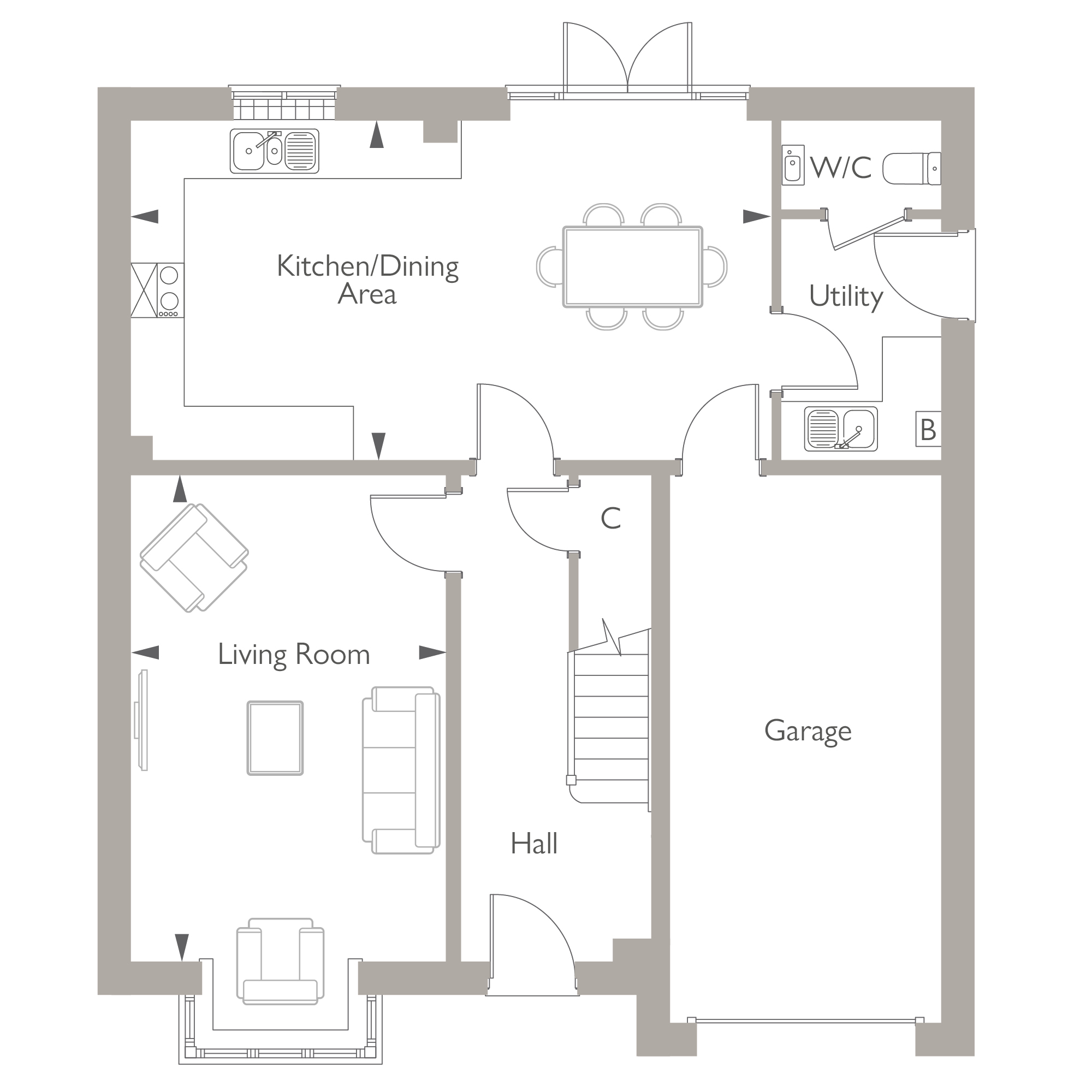 Plot 4, Woodside View, Bishops Green floorplan