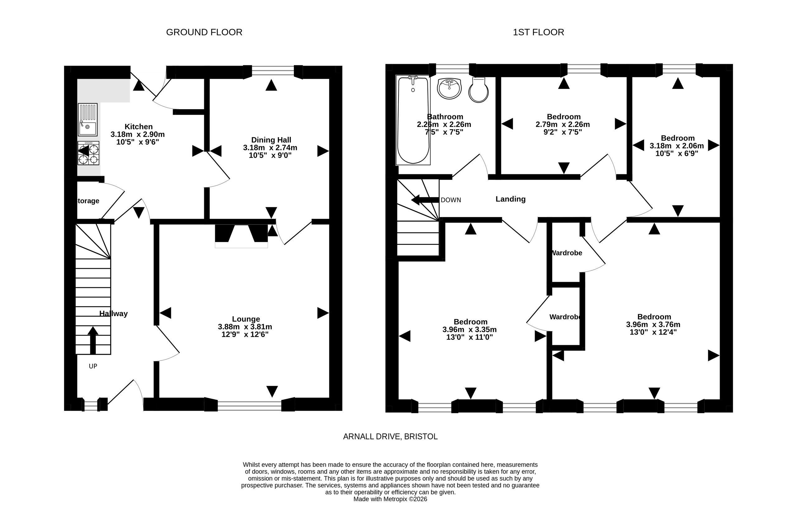 55 Arnall Drive, Bristol floorplan
