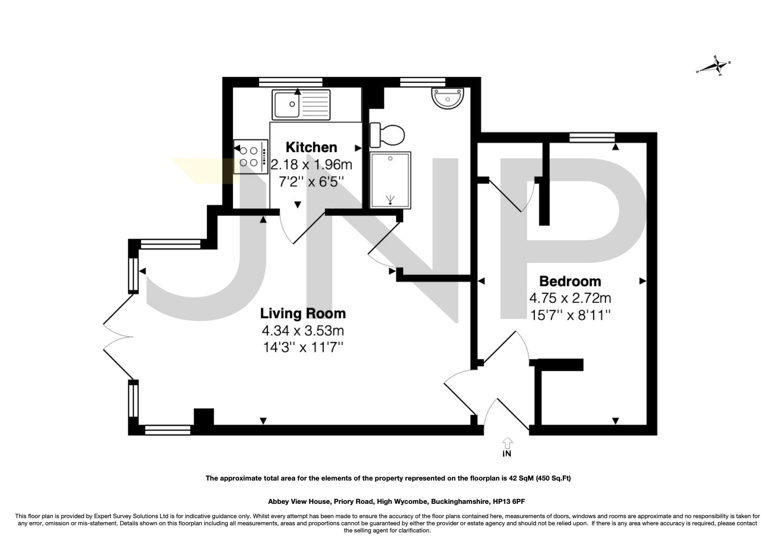 Flat 1, Abbey View House 54-56,, Priory Road, Buckinghamshire floorplan