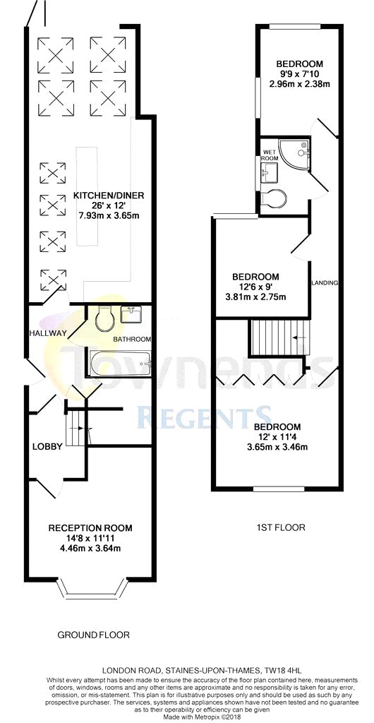 3 Bedrooms Semi-detached house to rent in London Road, Staines-Upon-Thames, Surrey TW18