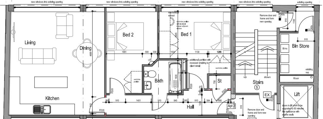 2 Bedrooms Flat to rent in St James' Court, Lionel Street B3