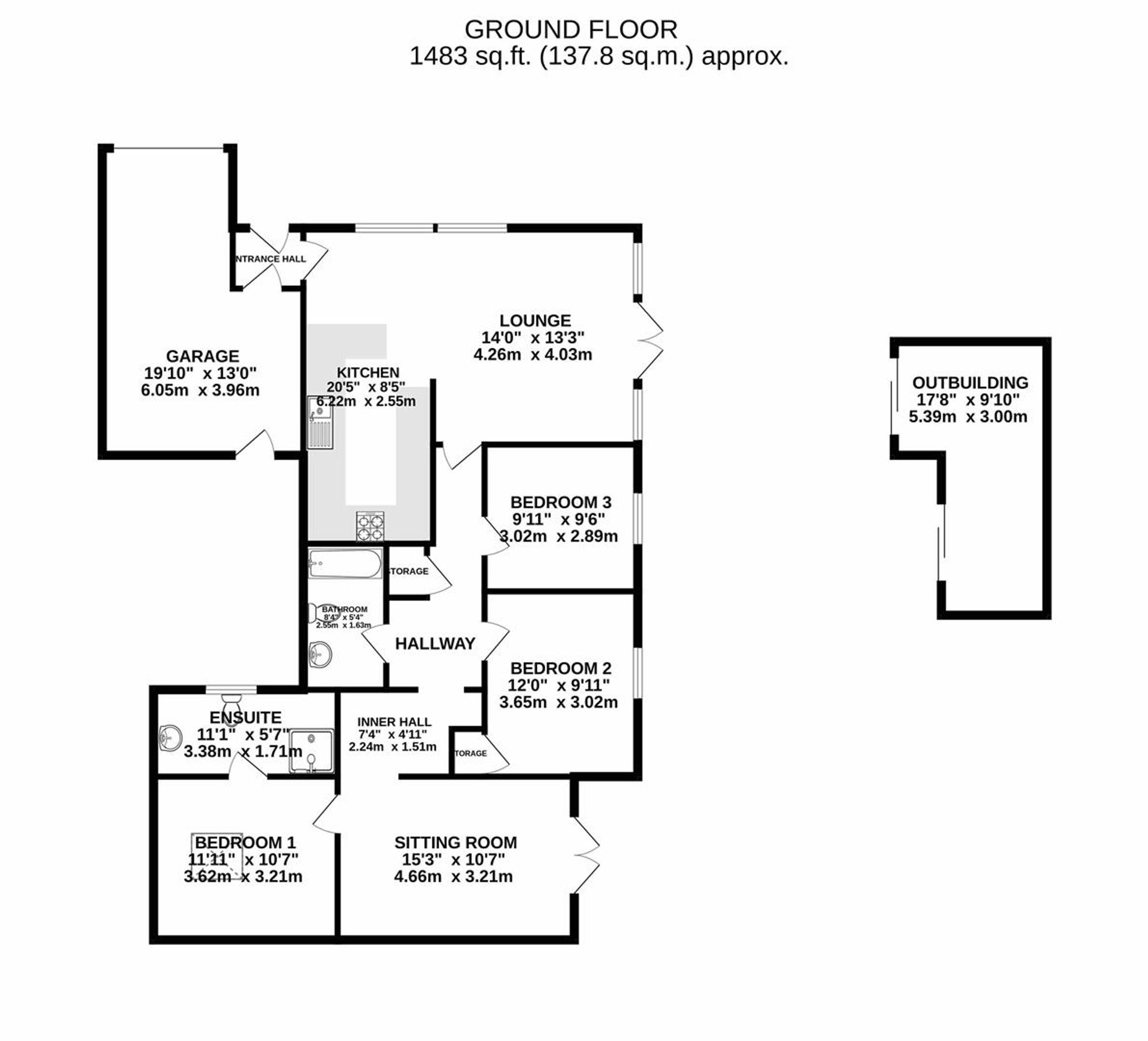 1 Court View, Chesterfield floorplan