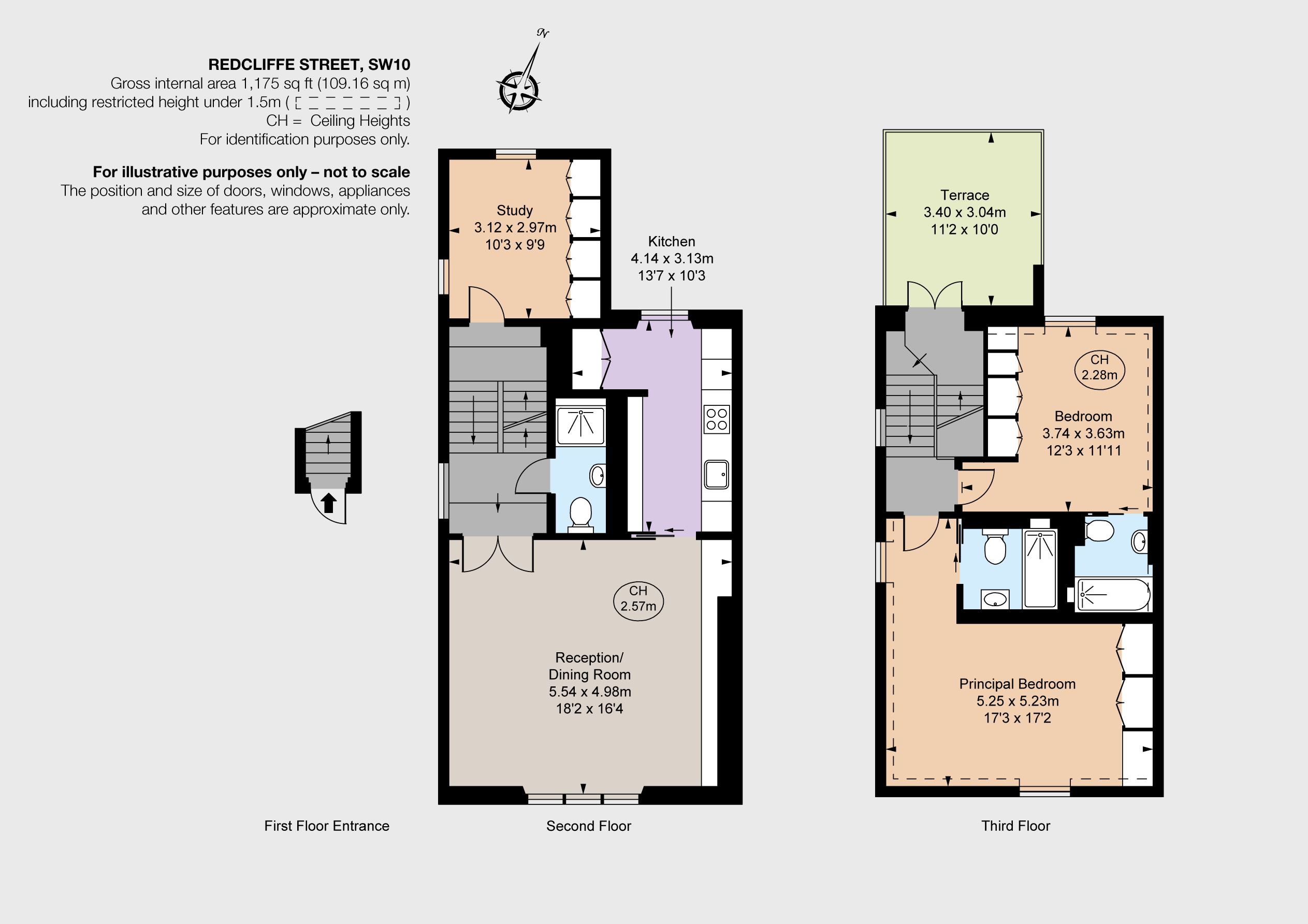 Flat 4, 8, Redcliffe Street, London floorplan