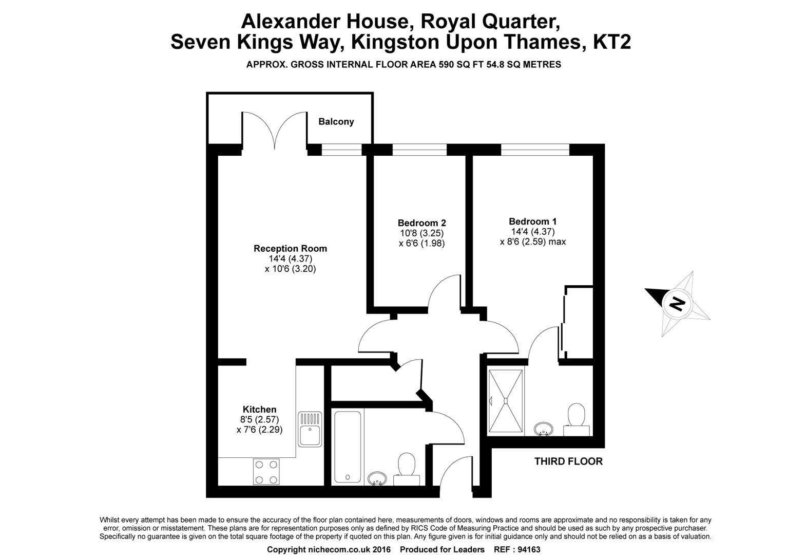Flat 21, Alexander House, Kingston upon Thames floorplan