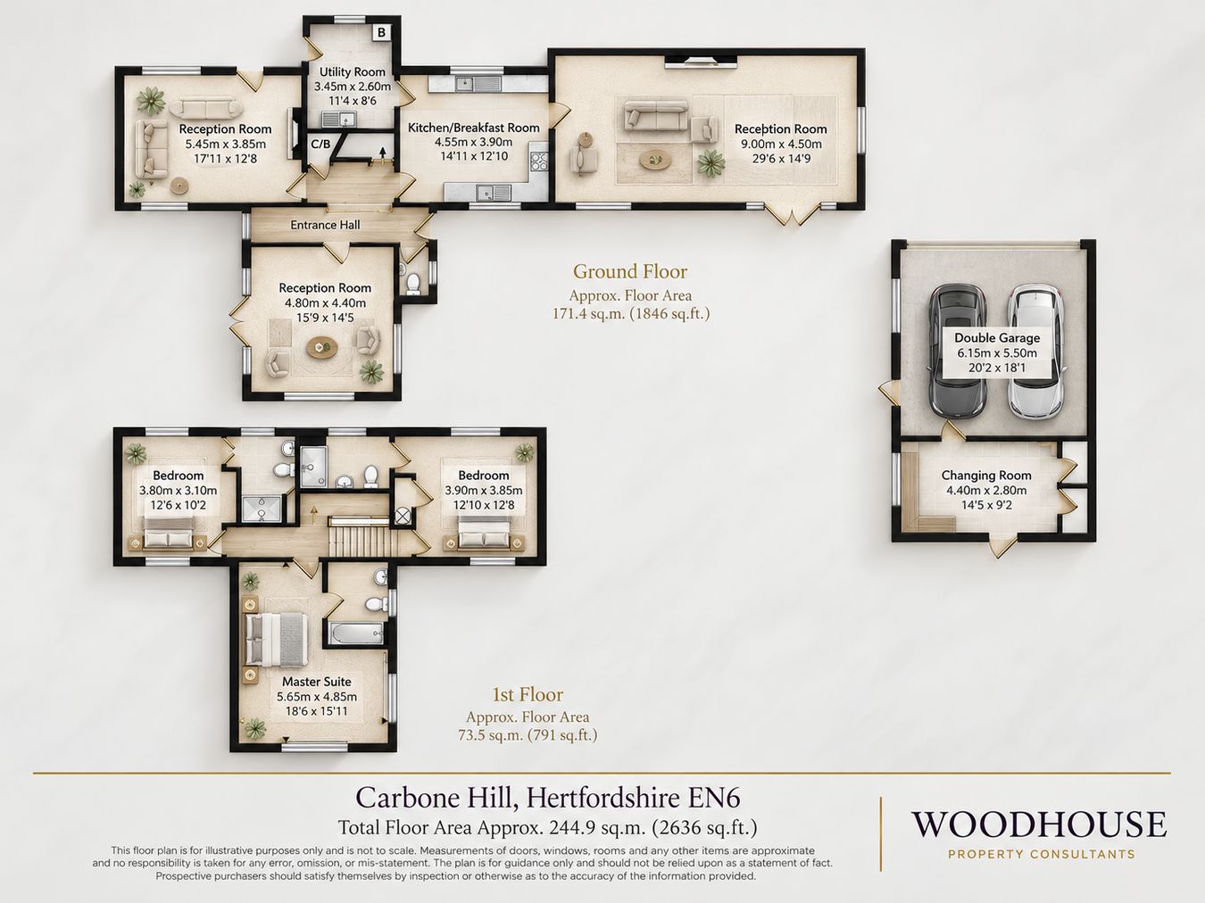 Laurel Cottage, Carbone Hill, Newgate Street Village floorplan