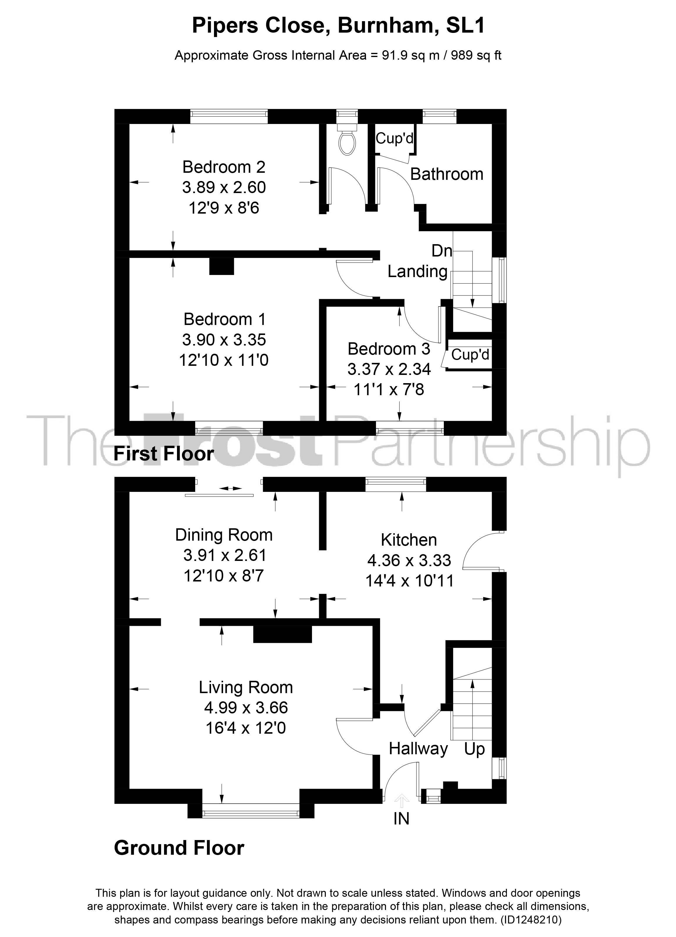 19, Pipers Close, Burnham floorplan
