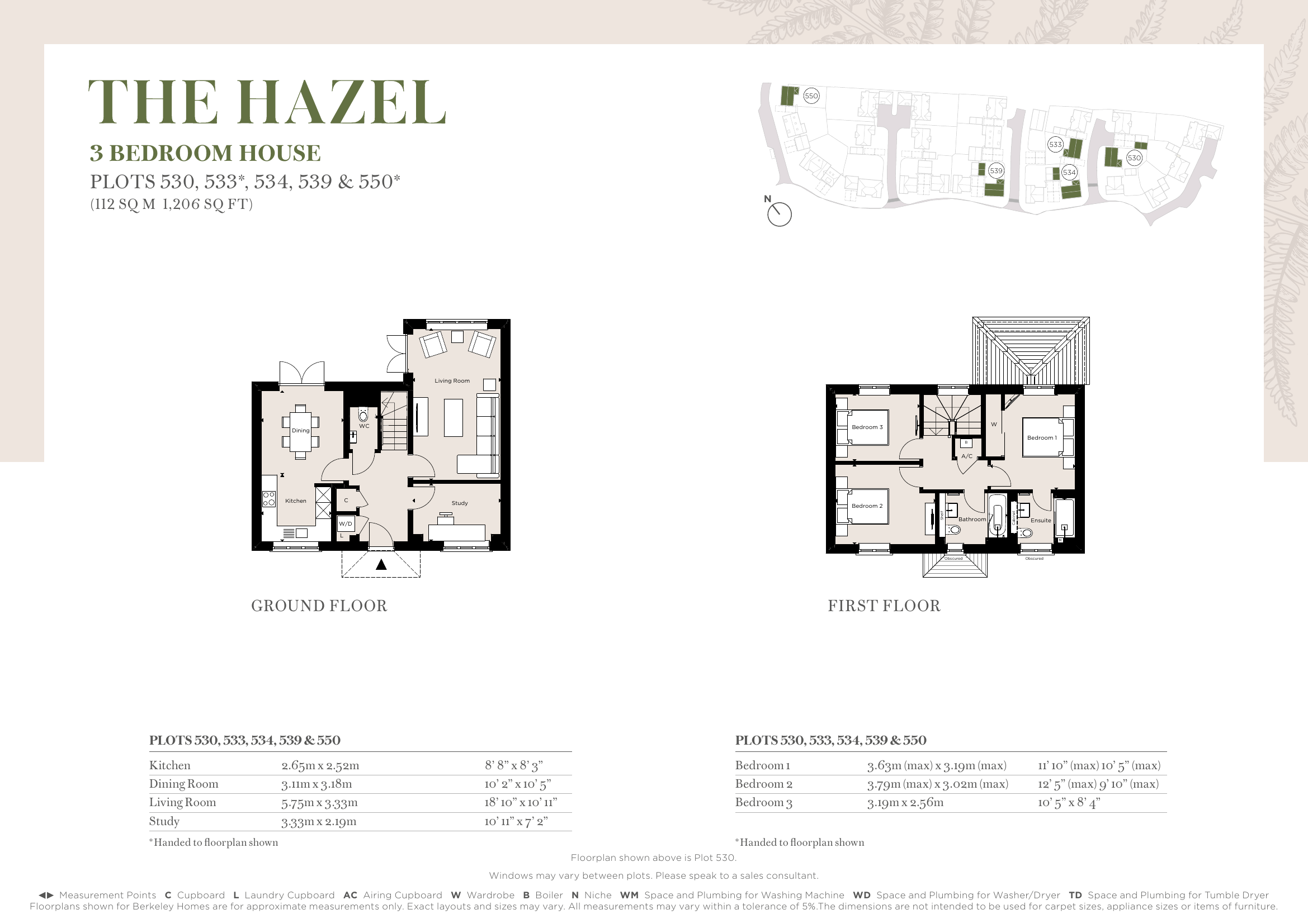 Plot 534, The Hazel, High Wycombe floorplan
