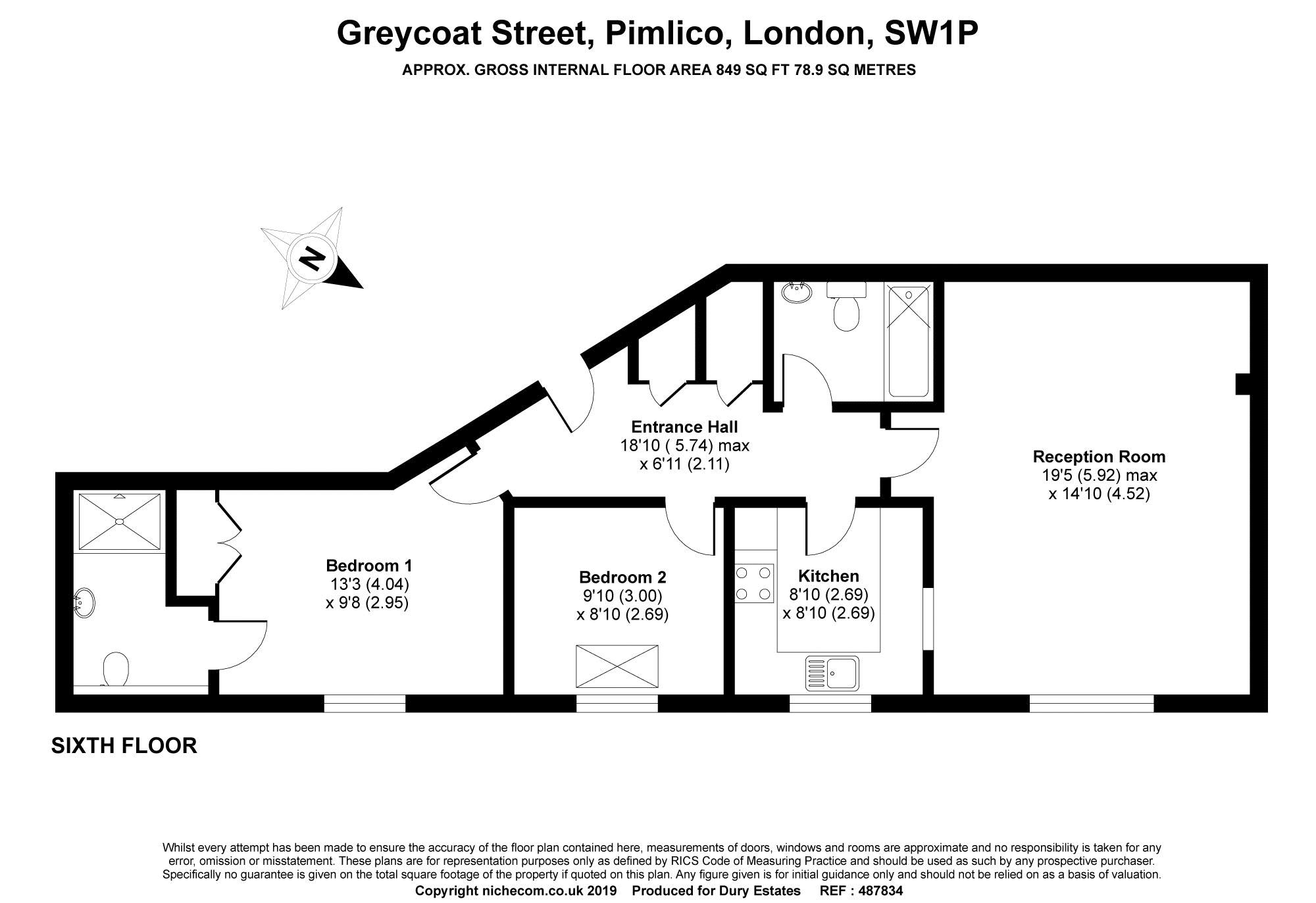 2 Bedrooms Flat for sale in Greycoat Street, London SW1P