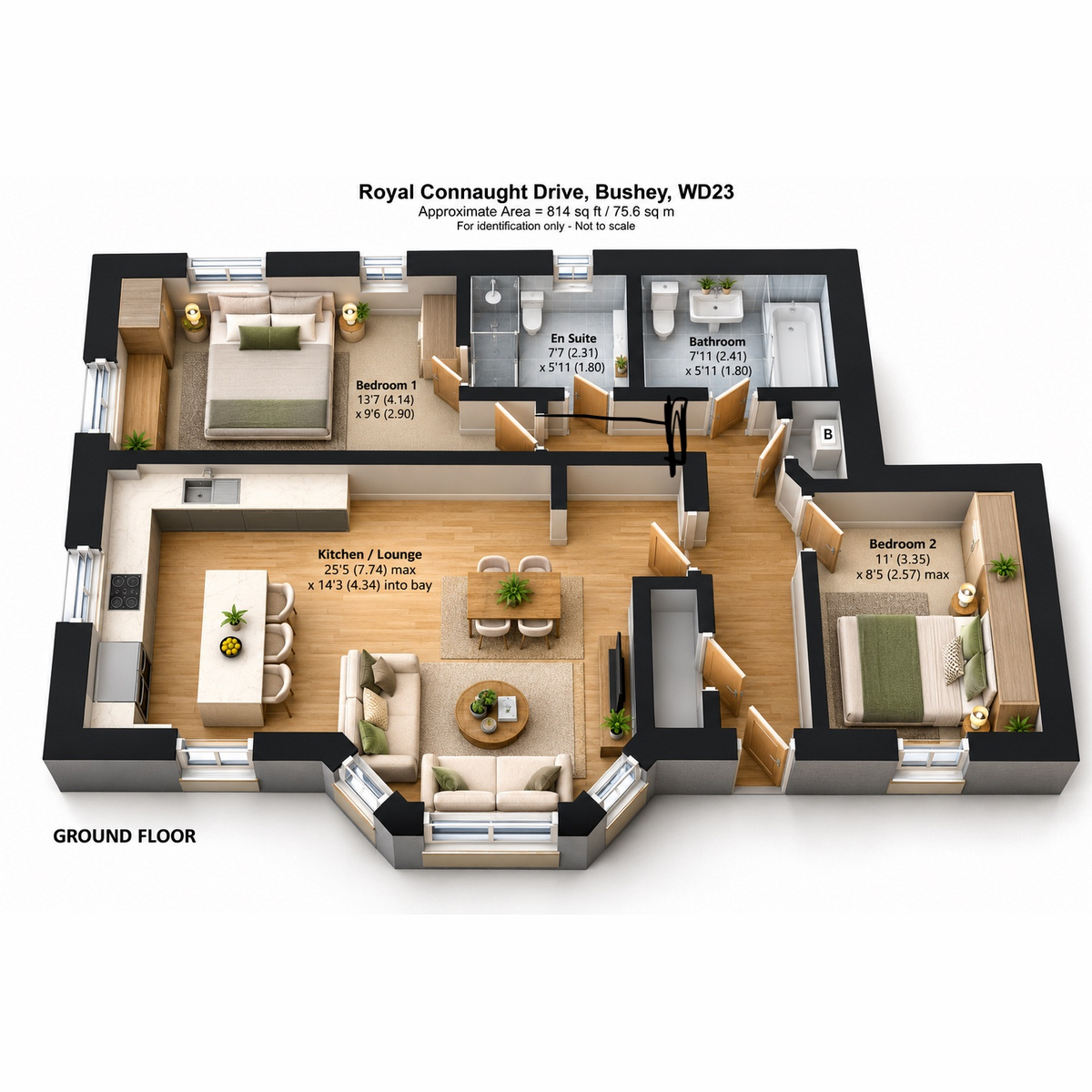 Royal Connaught Drive, Bushey floorplan