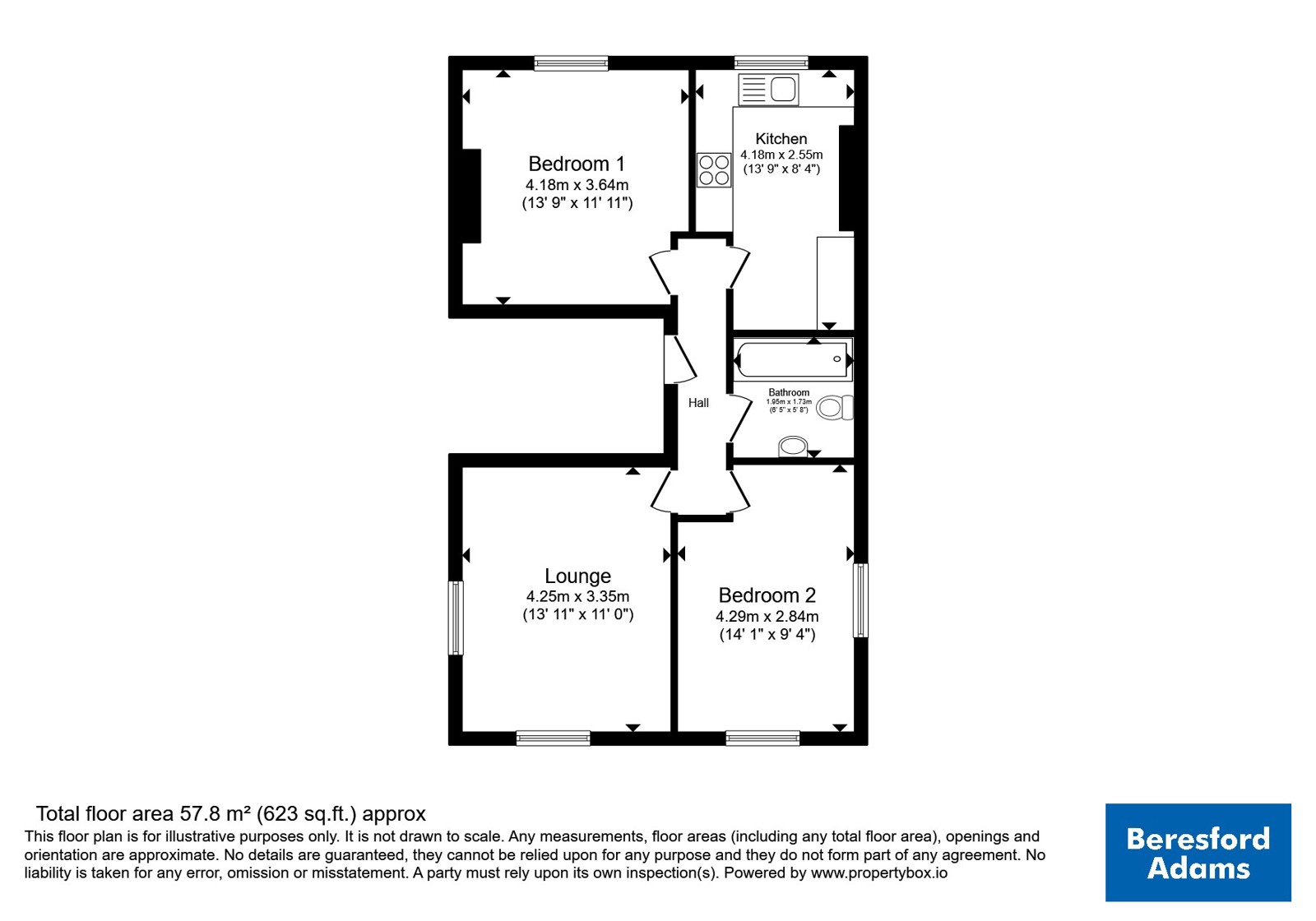 Flat 3, 34, Lloyd Street, Conwy floorplan