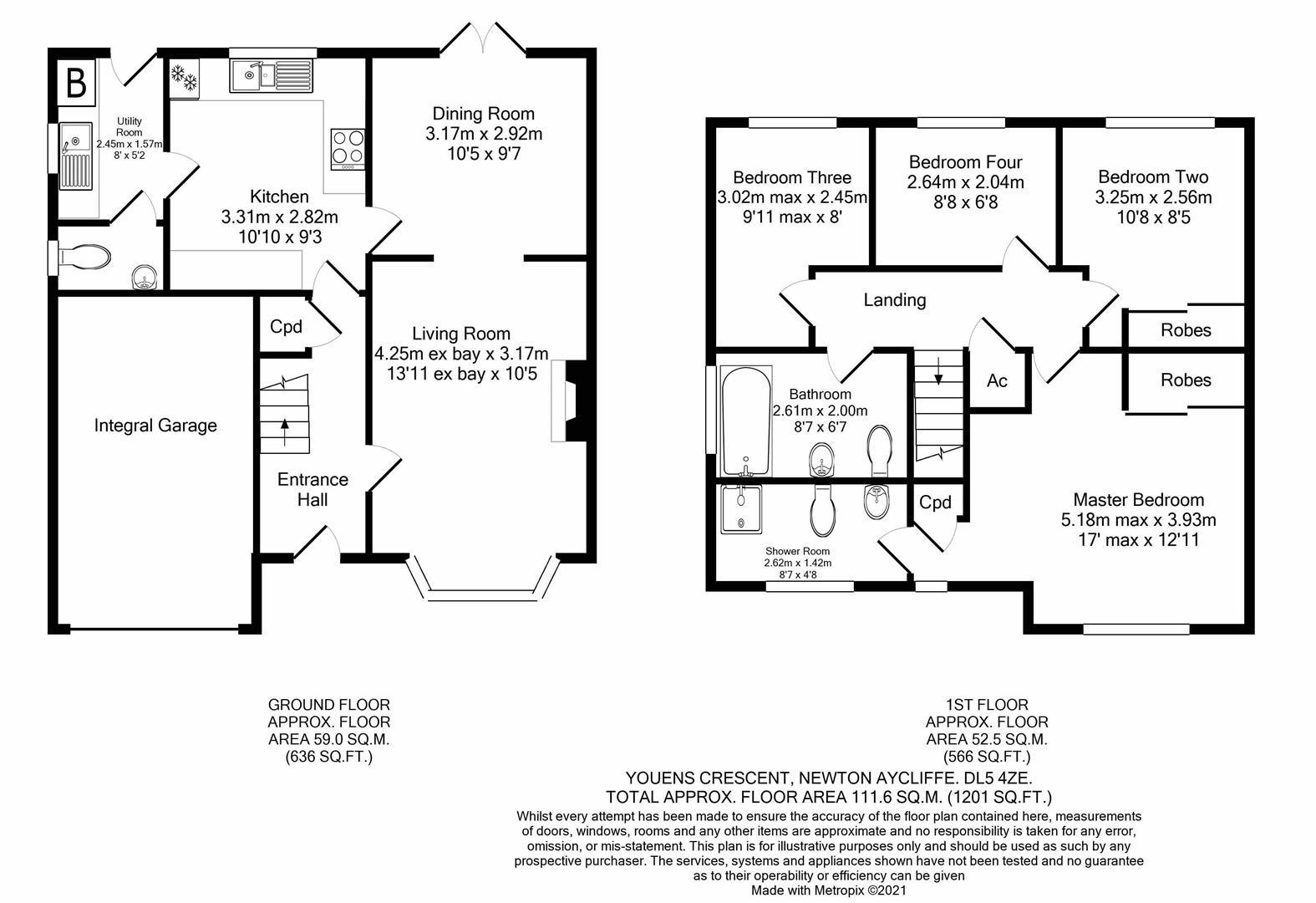 33, Youens Crescent, Newton Aycliffe floorplan