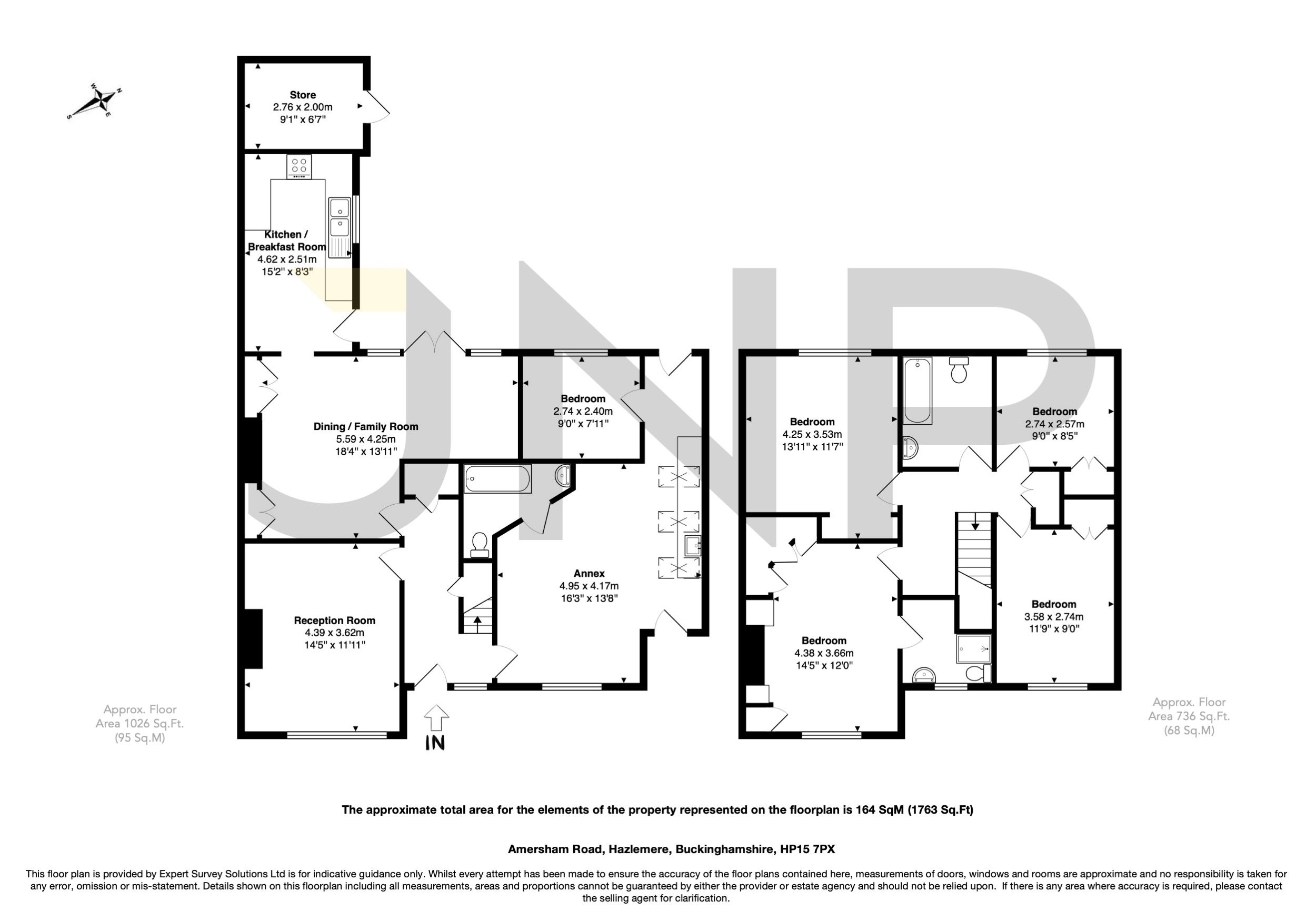 Hazledene and The Annexe, 319, Amersham Road, High Wycombe floorplan