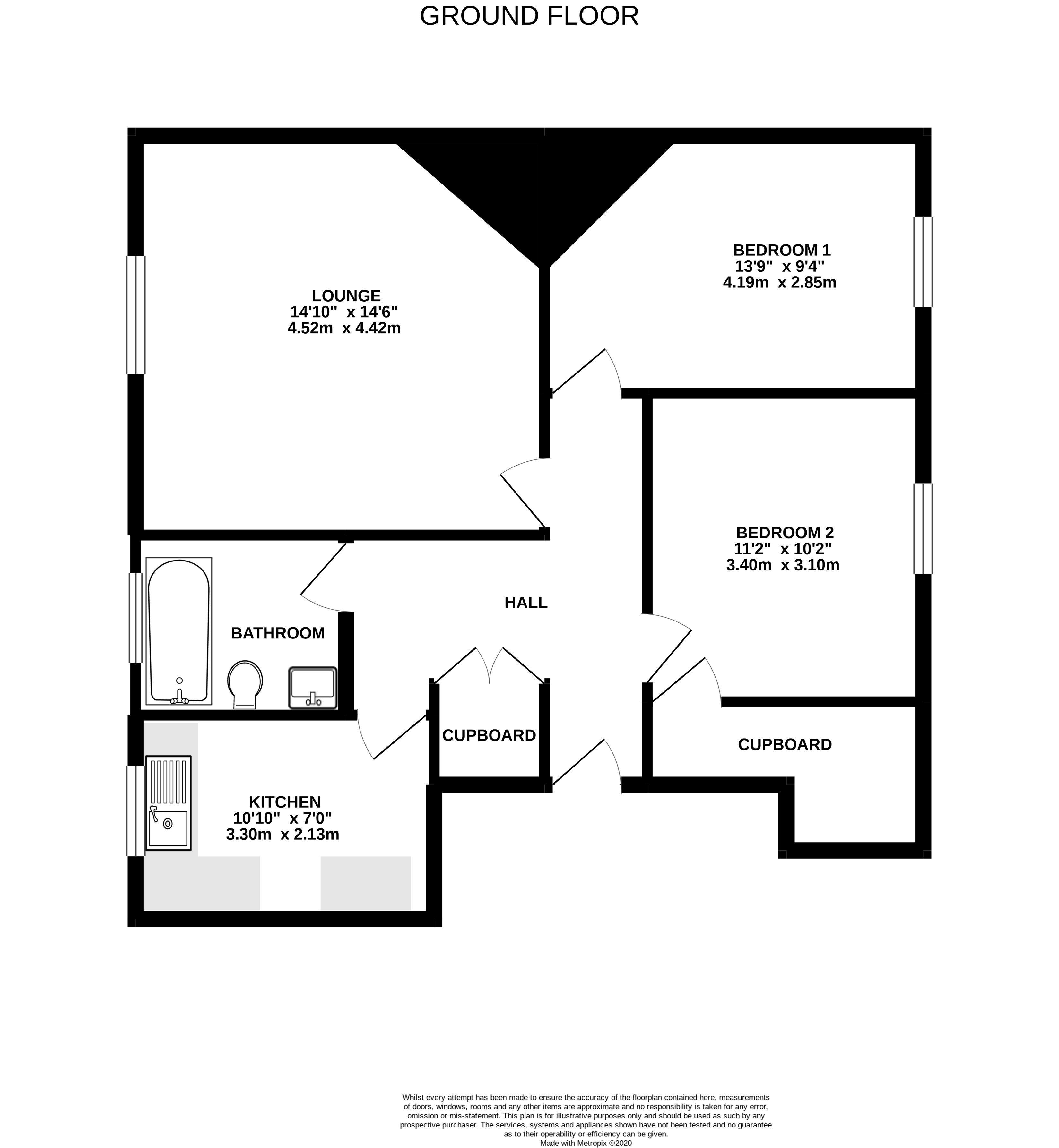 Flat 2, 1, Church Lane, Dorset floorplan