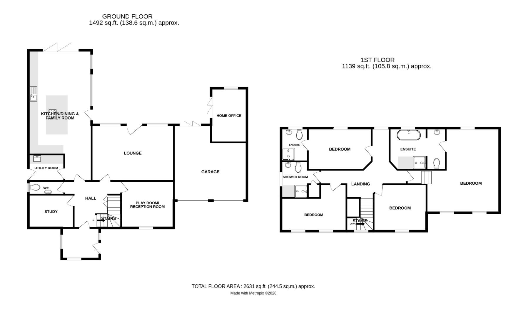 25, Brookfields, Dunmow floorplan