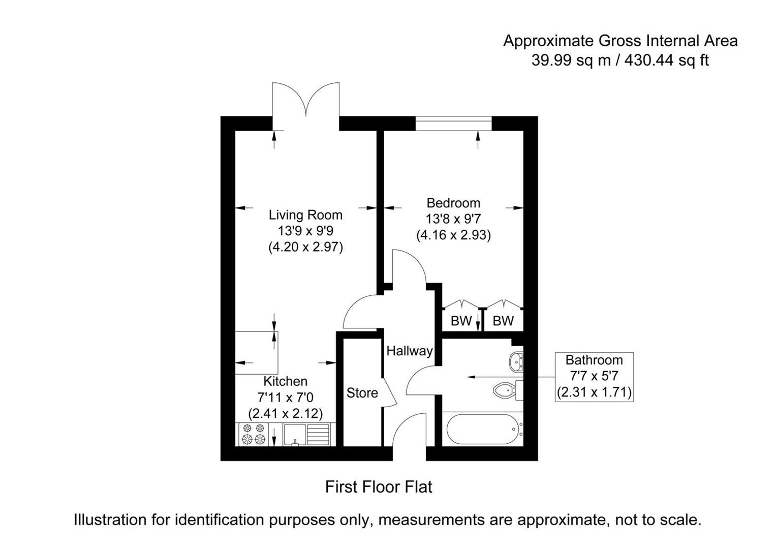 12, Faraday House, Enfield floorplan