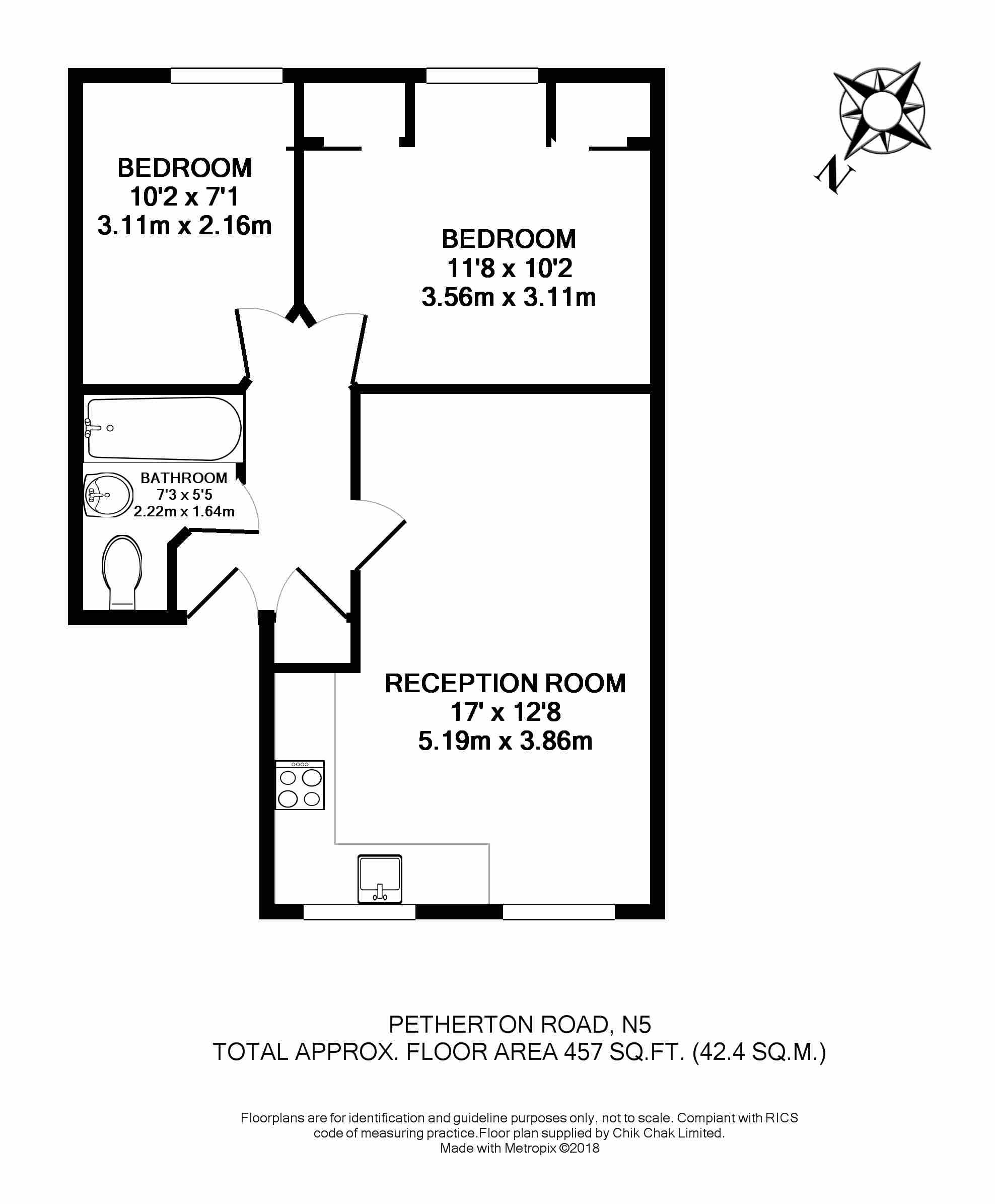 2 Bedrooms Flat for sale in Petherton Road, Highbury N5