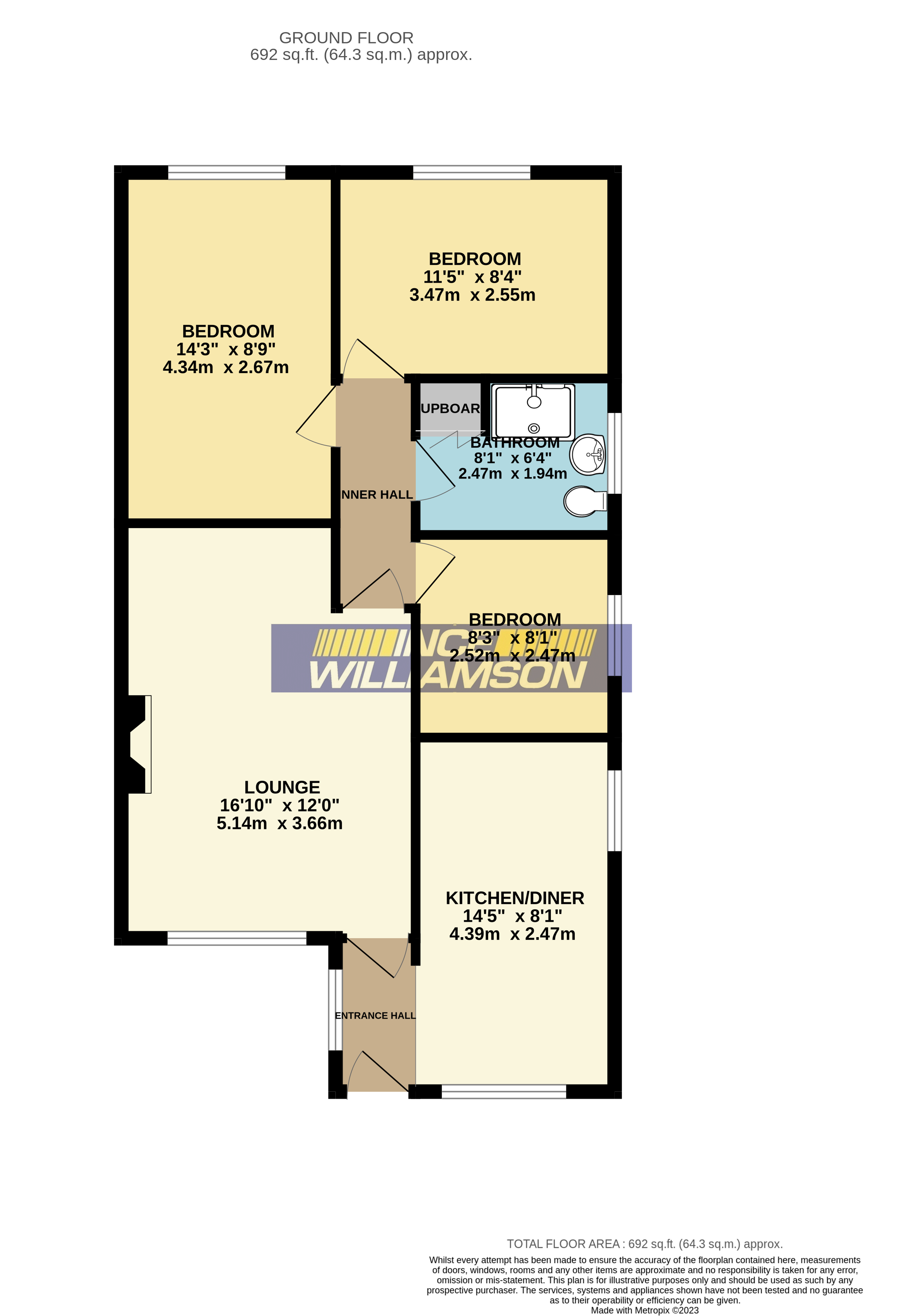 Cedar Avenue, Euxton, Chorley PR7, 3 bedroom semidetached bungalow for