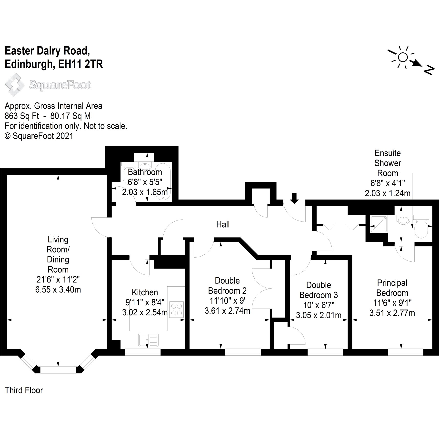 15/15, Easter Dalry Road, Dalry, Edinburgh EH11, 3 bedroom flat for