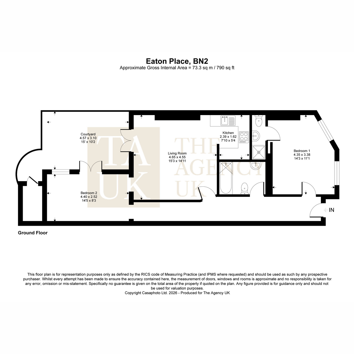 Flat Flat 1a, Eaton Court 29-31, Eaton Place, Brighton floorplan