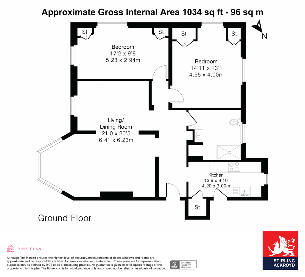 Flat 8, Newnham House,, Manor Fields, London floorplan