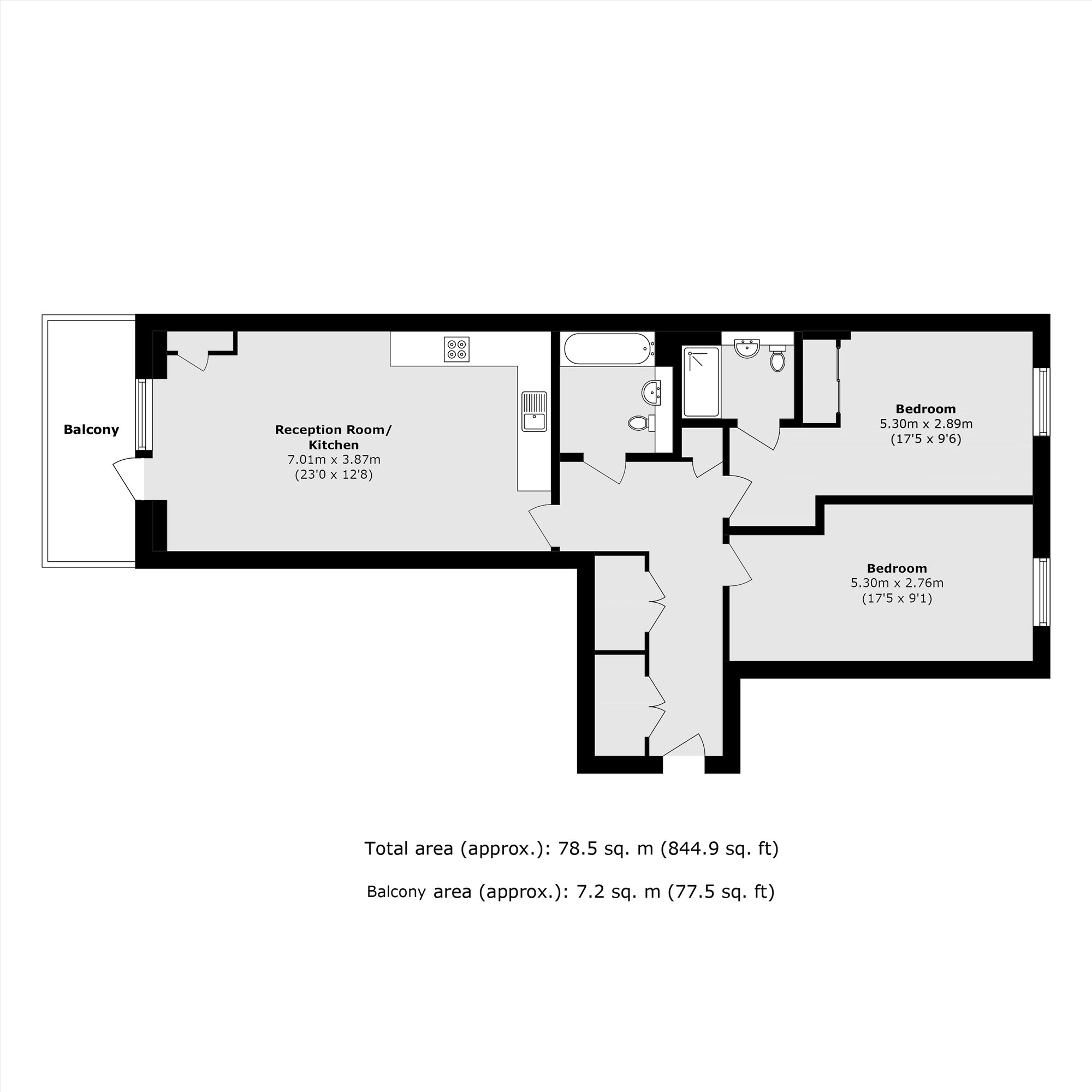 Flat 33, Redmond House, 6, Selbourne Avenue, Hounslow floorplan