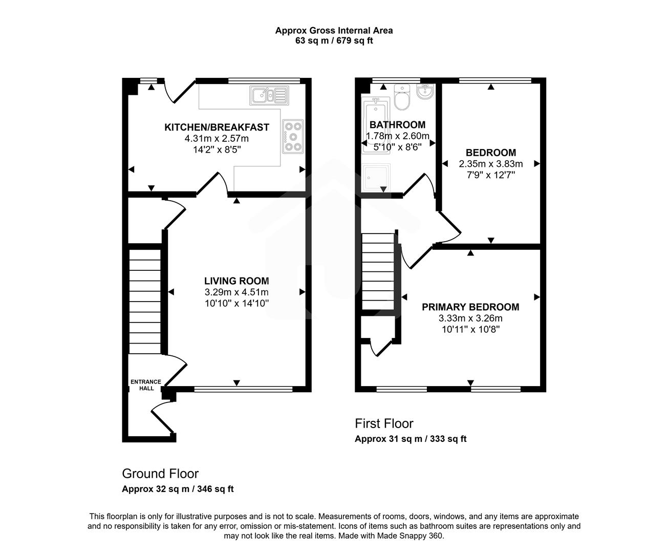 19, Lillingstone Close, Markfield floorplan